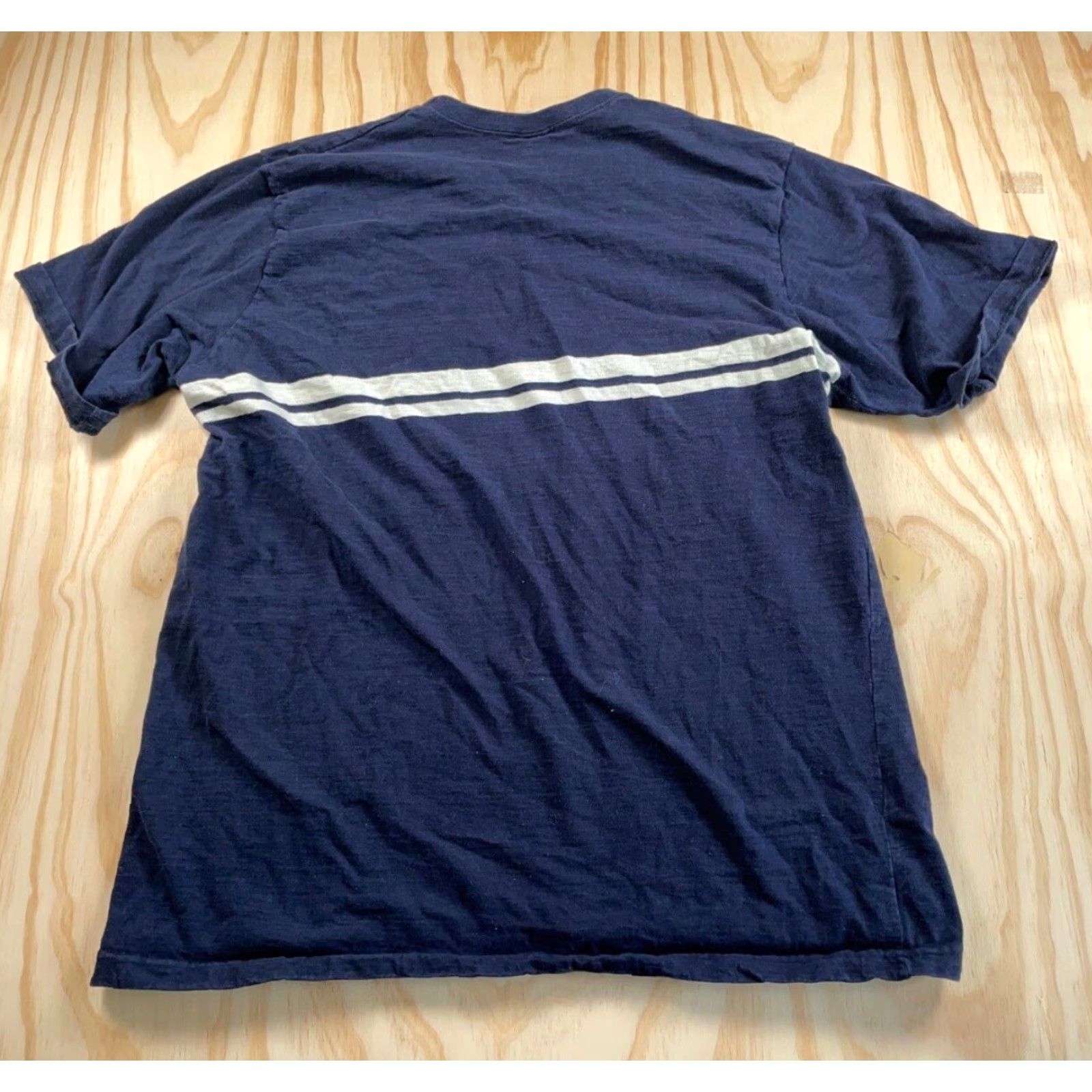 Cherokee VINTAGE Cherokee T-Shirt Striped V-Neck Dark Blue 2XL Men Retro 90s USA Made Punk Skater Shirt Size US XXL / EU 58 / 5 - 2 Thumbnail