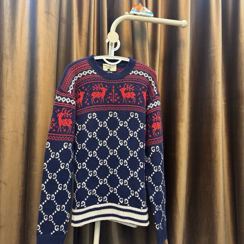 Gucci Gucci Christmas Reindeer Wool Sweater-dmc Size US M / EU 48-50 / 2 - 1 Thumbnail