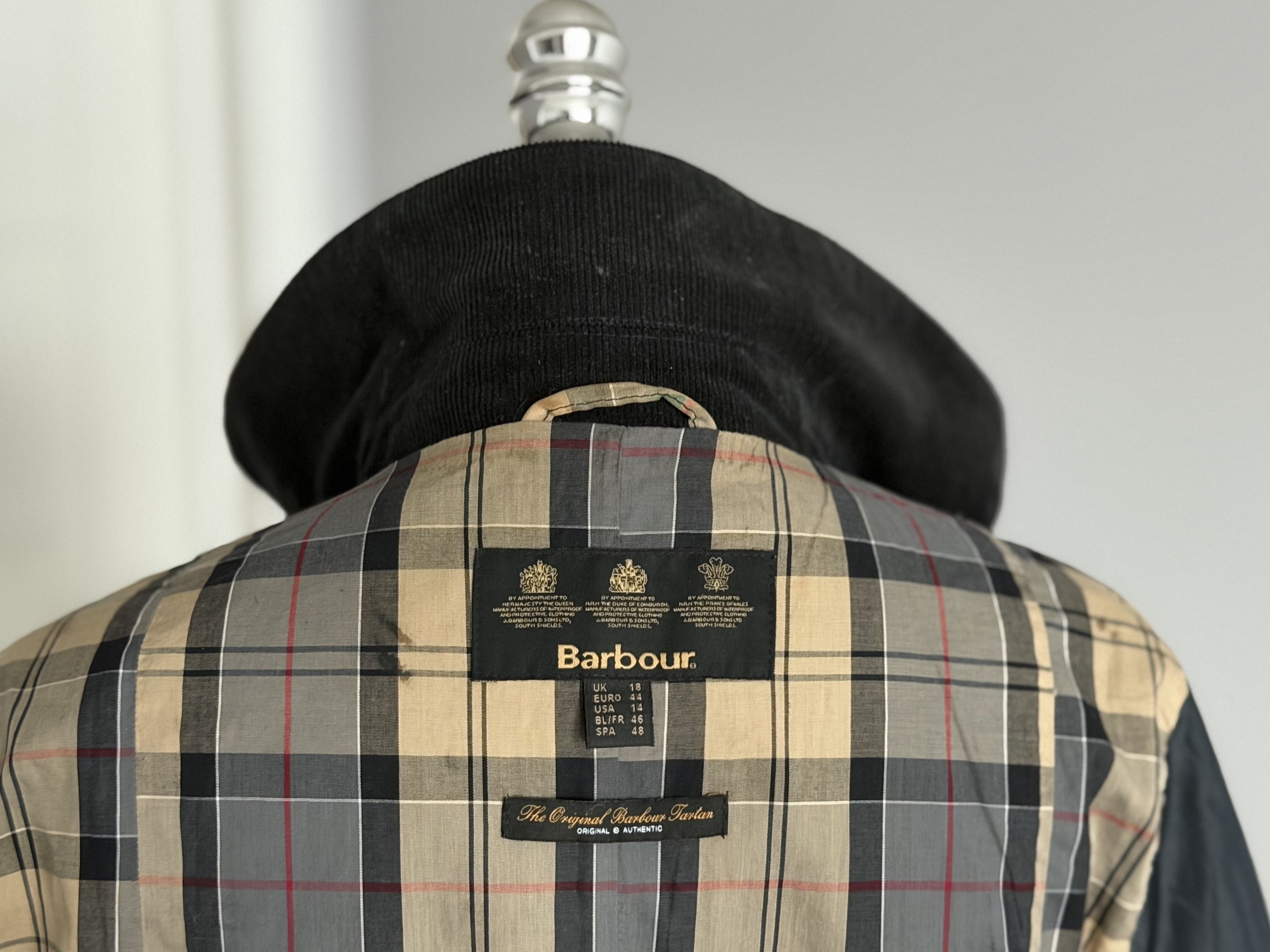 Barbour BARBOUR Tennant Wax Jacket Black Made E Rewax British Style Size XXL / US 16-18 / IT 52-54 - 14 Thumbnail