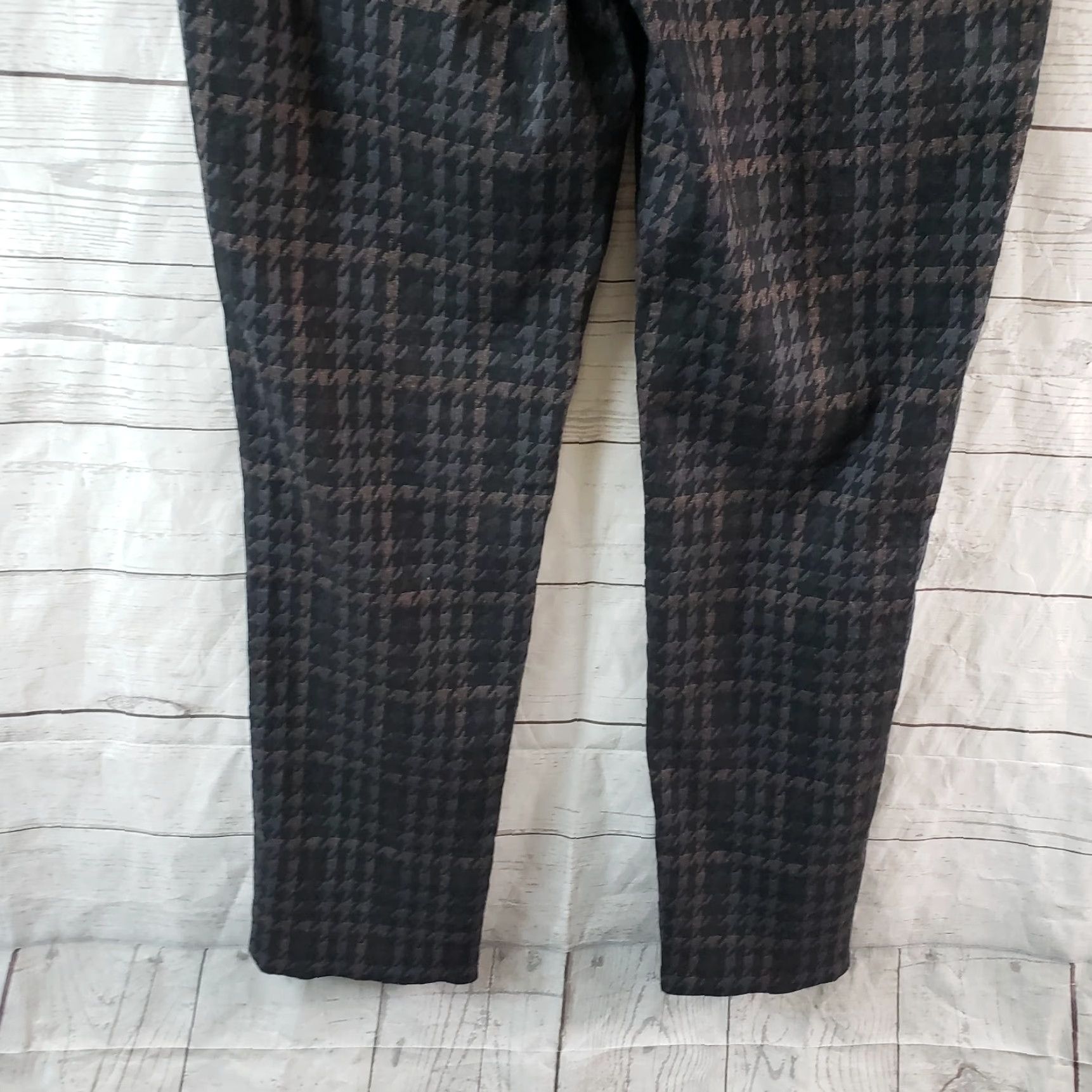 Joseph Ribkoff Joseph Ribkoff Womens Ella Cropped Pants Sz 8 Black Gray Houndstooth Pull On Size 30" / US 8 / IT 44 - 5 Thumbnail