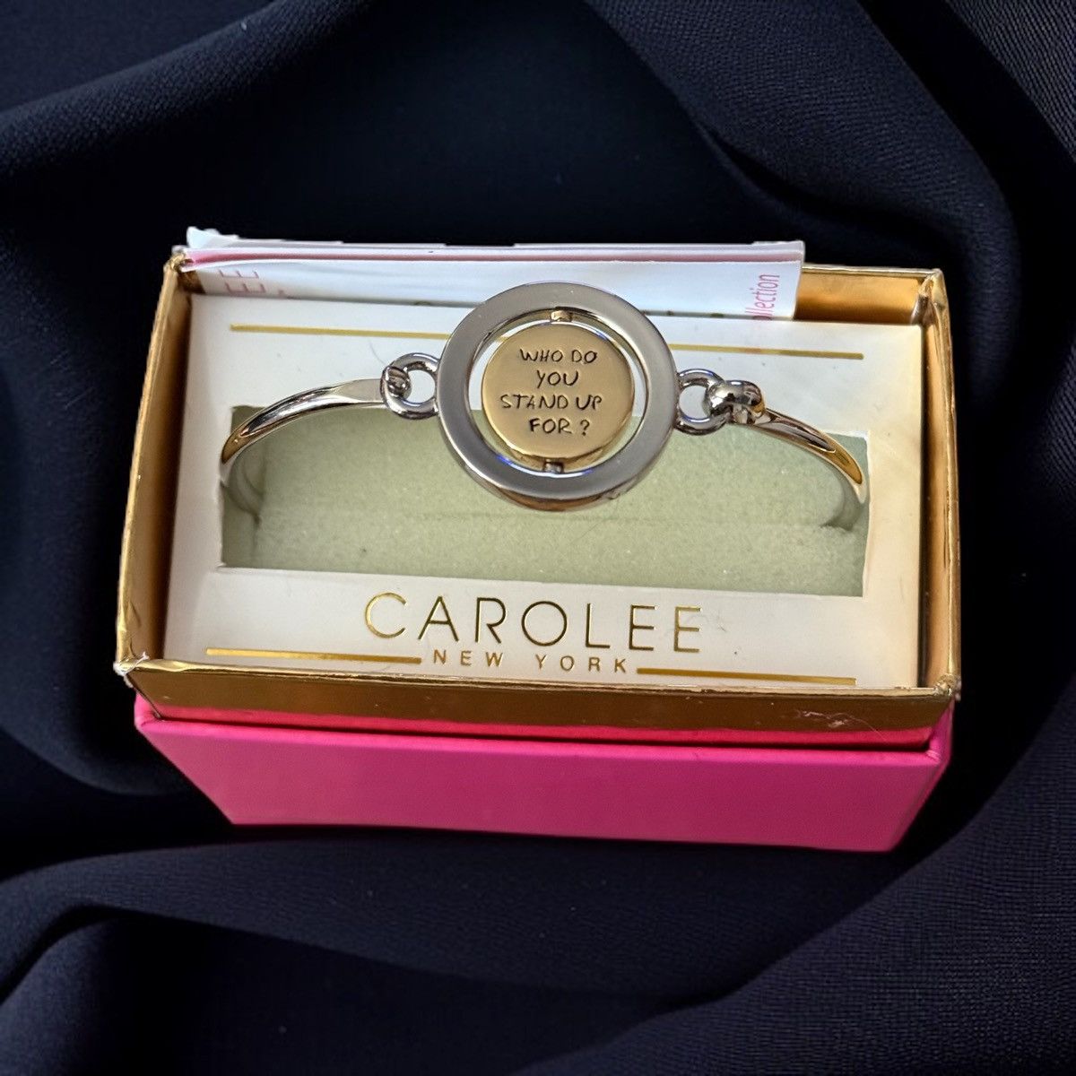 Other Carolee Double Take Who Do You Stand Up For? bangle bracelet Size ONE SIZE - 2 Thumbnail