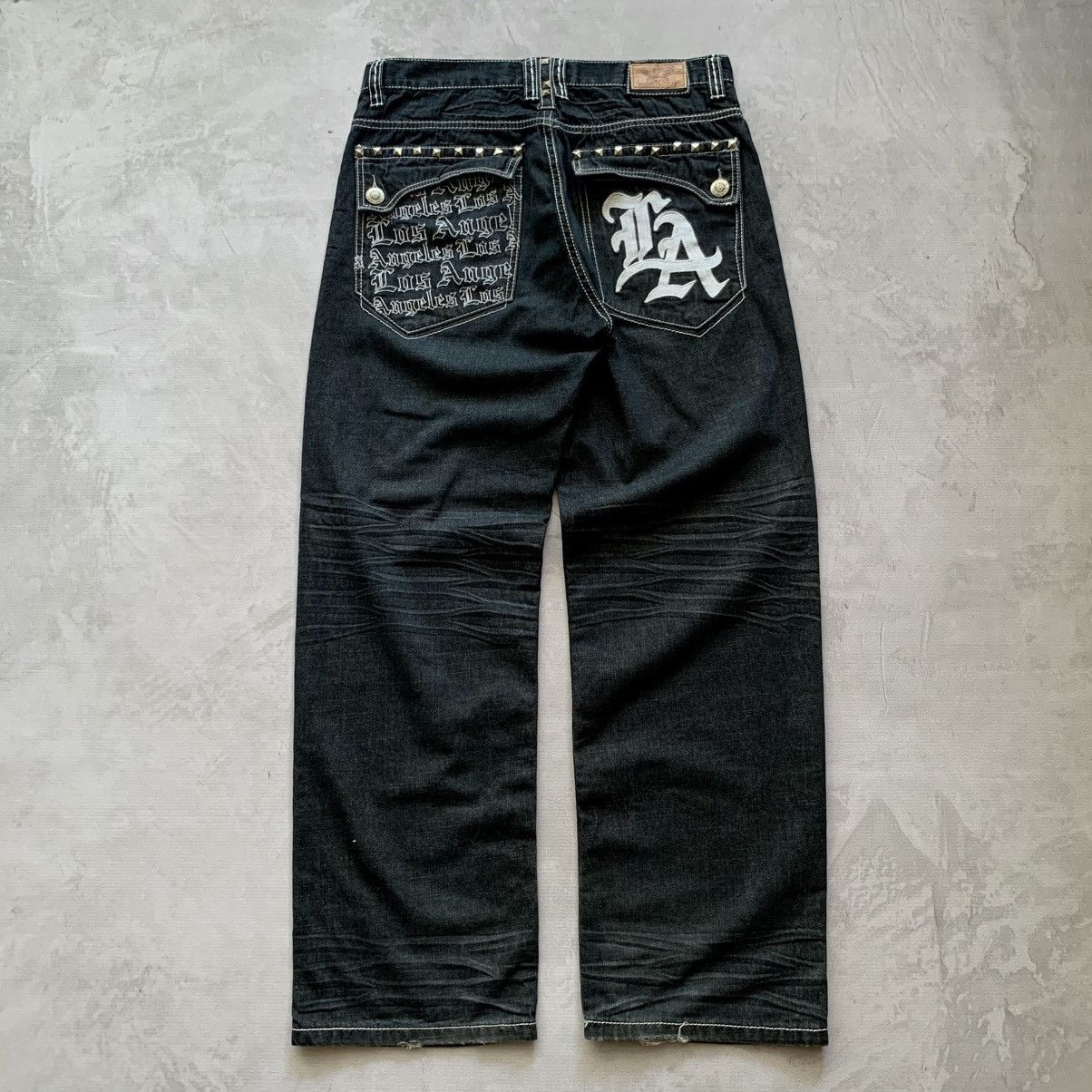 Japanese Brand Y2K Victorious LA Los Angeles Denim Pants Size US 34 / EU 50 - 3 Thumbnail