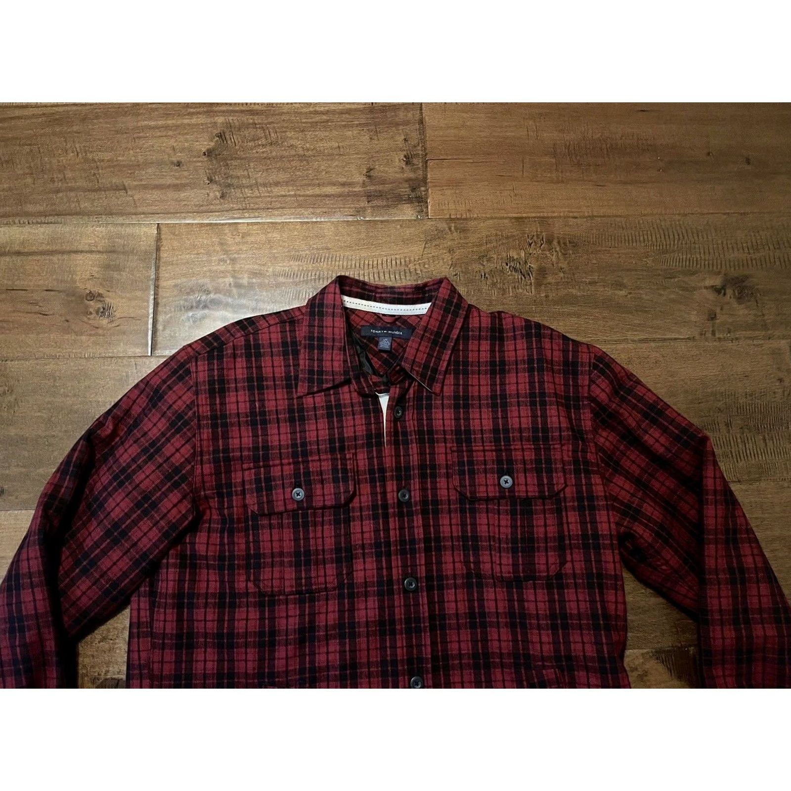 Tommy Hilfiger Tommy Hilfiger Over Shirt Jacket Wool Blend Buffalo Plaid - Men's L Shirt Jacket Size US L / EU 52-54 / 3 - 2 Thumbnail