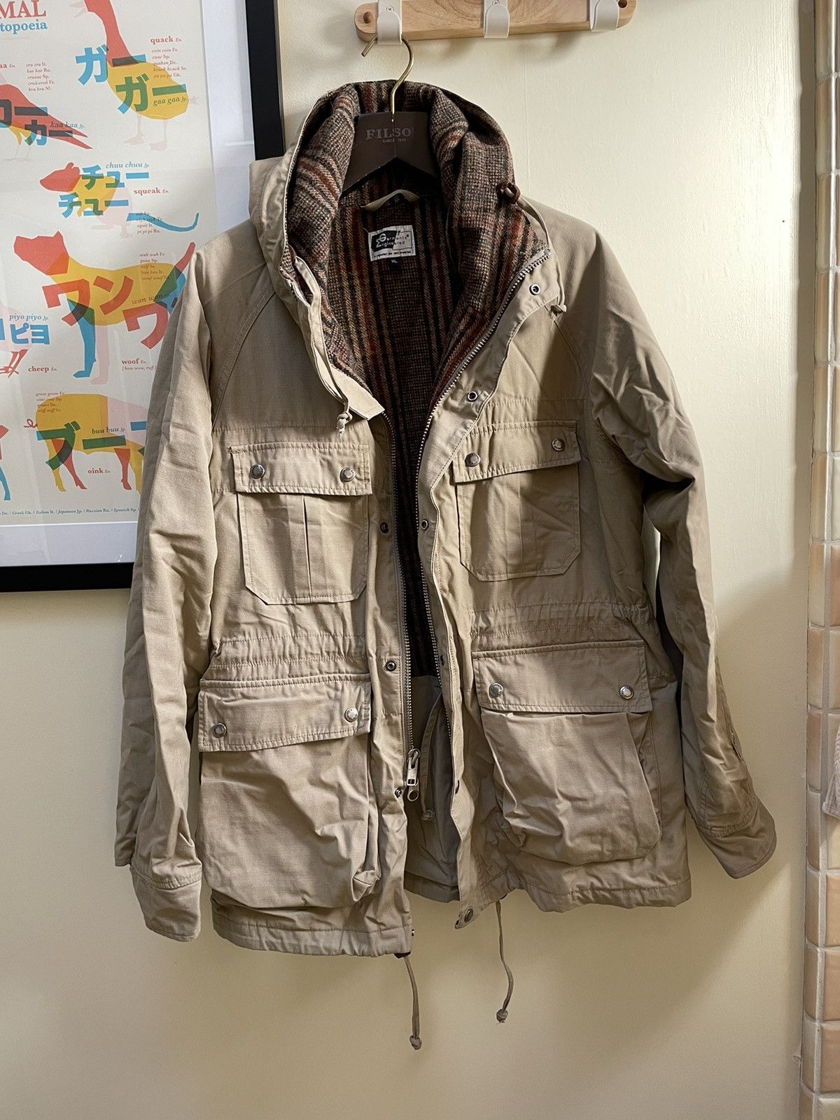 Engineered Garments FINAL DROP Engineered Garments Wool Tweed Lining Parka Size US XL / EU 56 / 4 - 4 Thumbnail