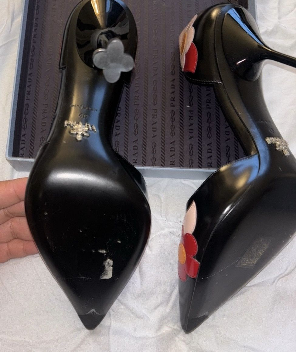 Prada Prada Spazzolato Fior Floral Heels Size US 10 / IT 40 - 3 Thumbnail