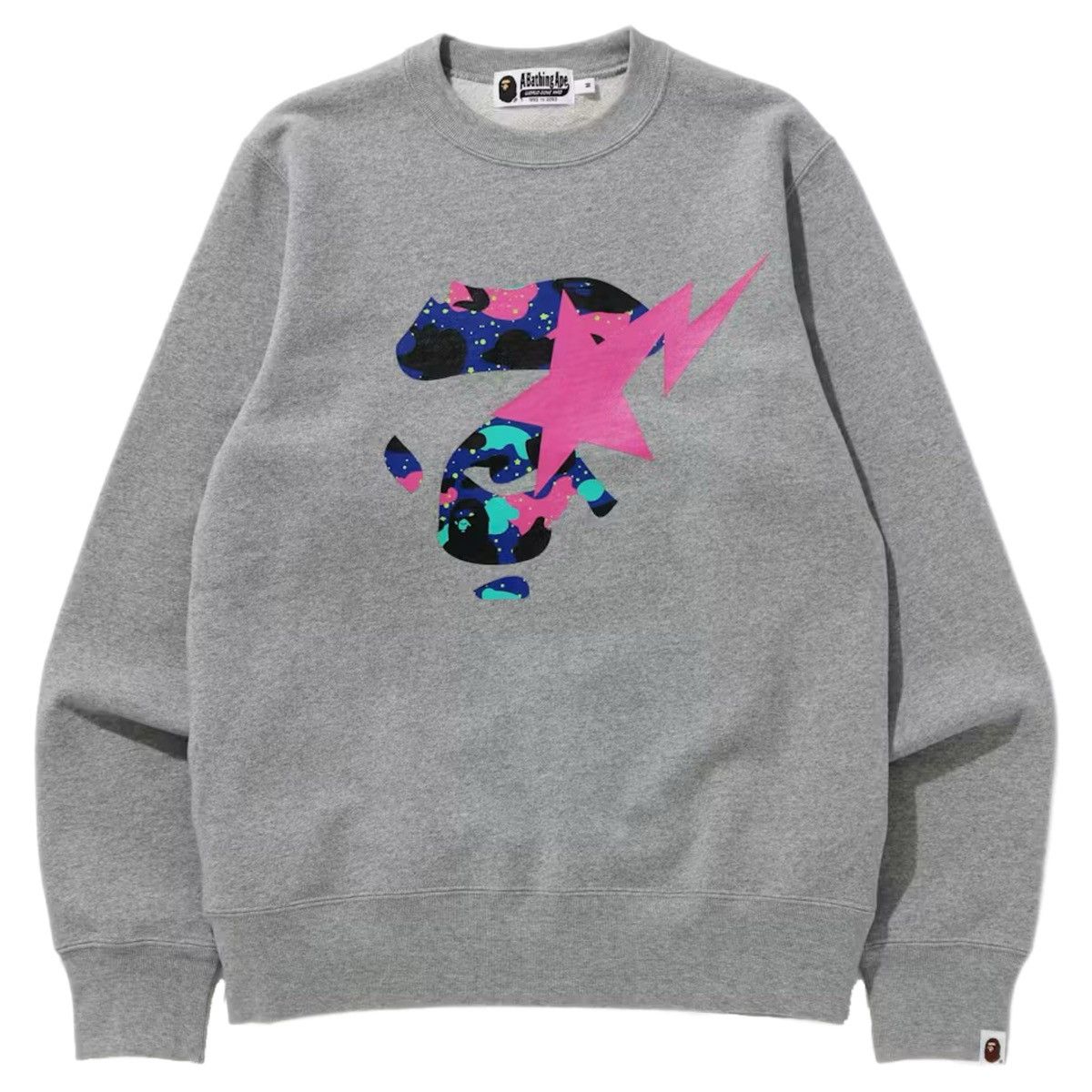 Bape Bape x Kid Cudi Crewneck Gray 2021 Size US L / EU 52-54 / 3 - 1 Thumbnail