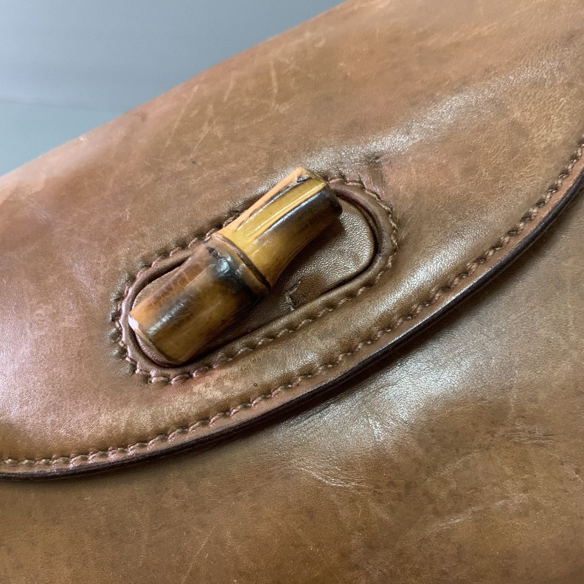 Gucci Gucci Bamboo Leather Vintage Slingbag Size ONE SIZE - 9 Thumbnail