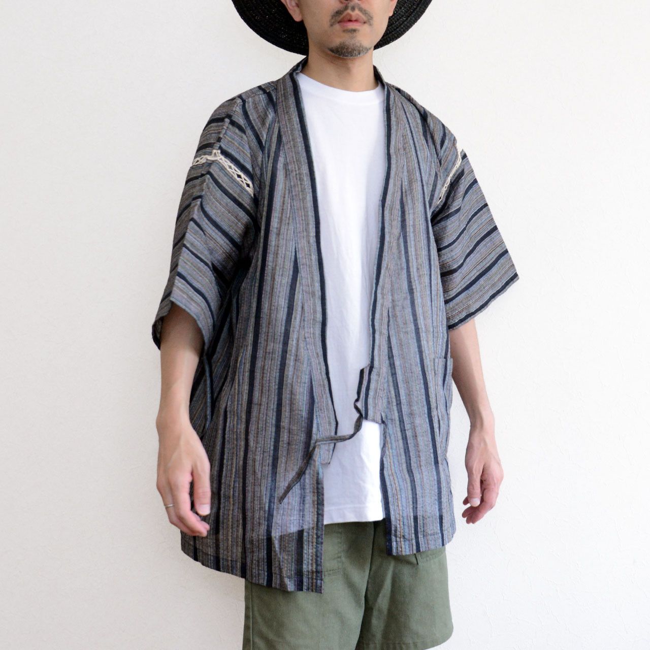 Other Jinbei Kimono Jacket Lightweight Cotton Summer Top for Men Size US S / EU 44-46 / 1 - 11 Thumbnail