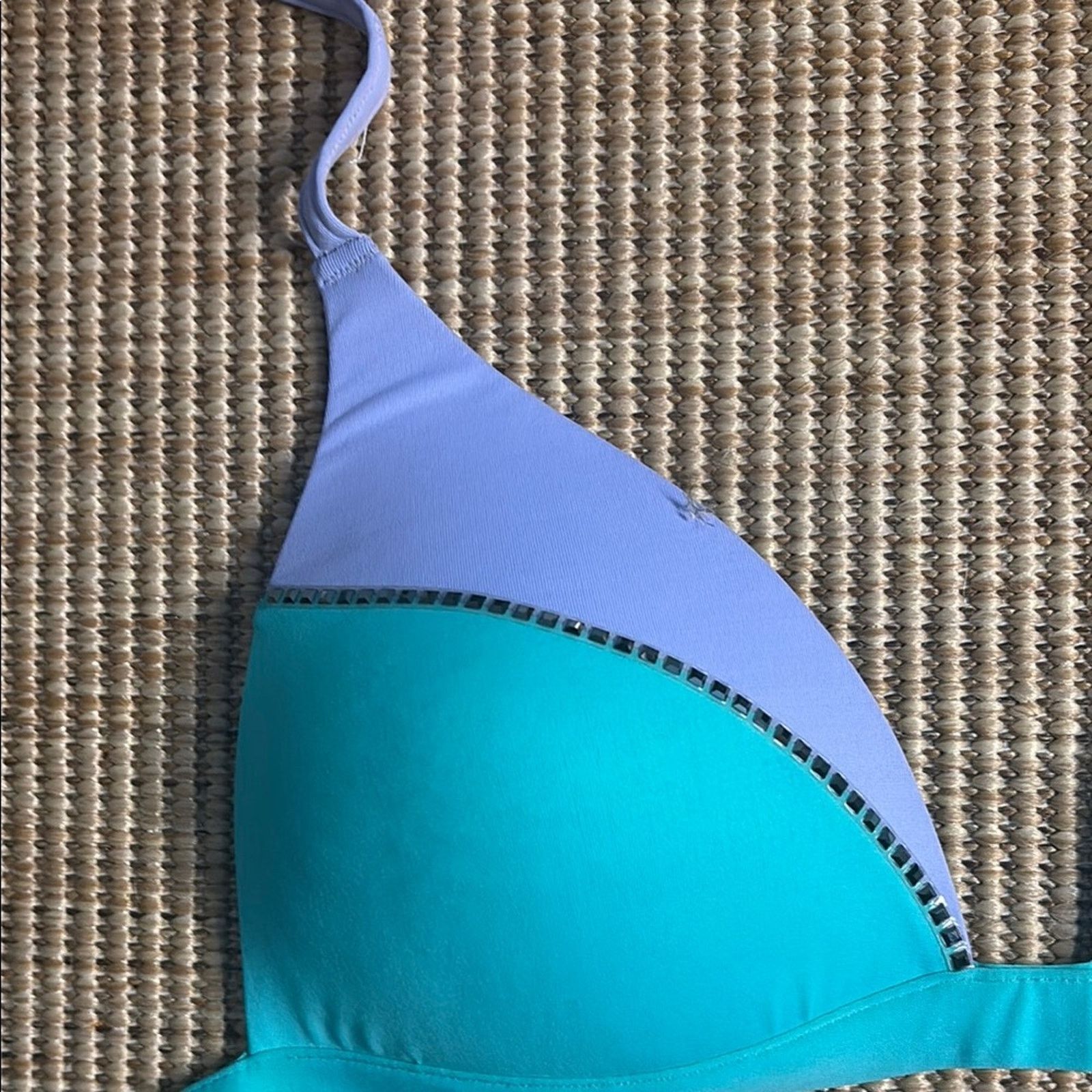 Other NWT I.D. SARRIERI Blue and Purple Bikini Set Swimwear Size S Size ONE SIZE - 11 Thumbnail