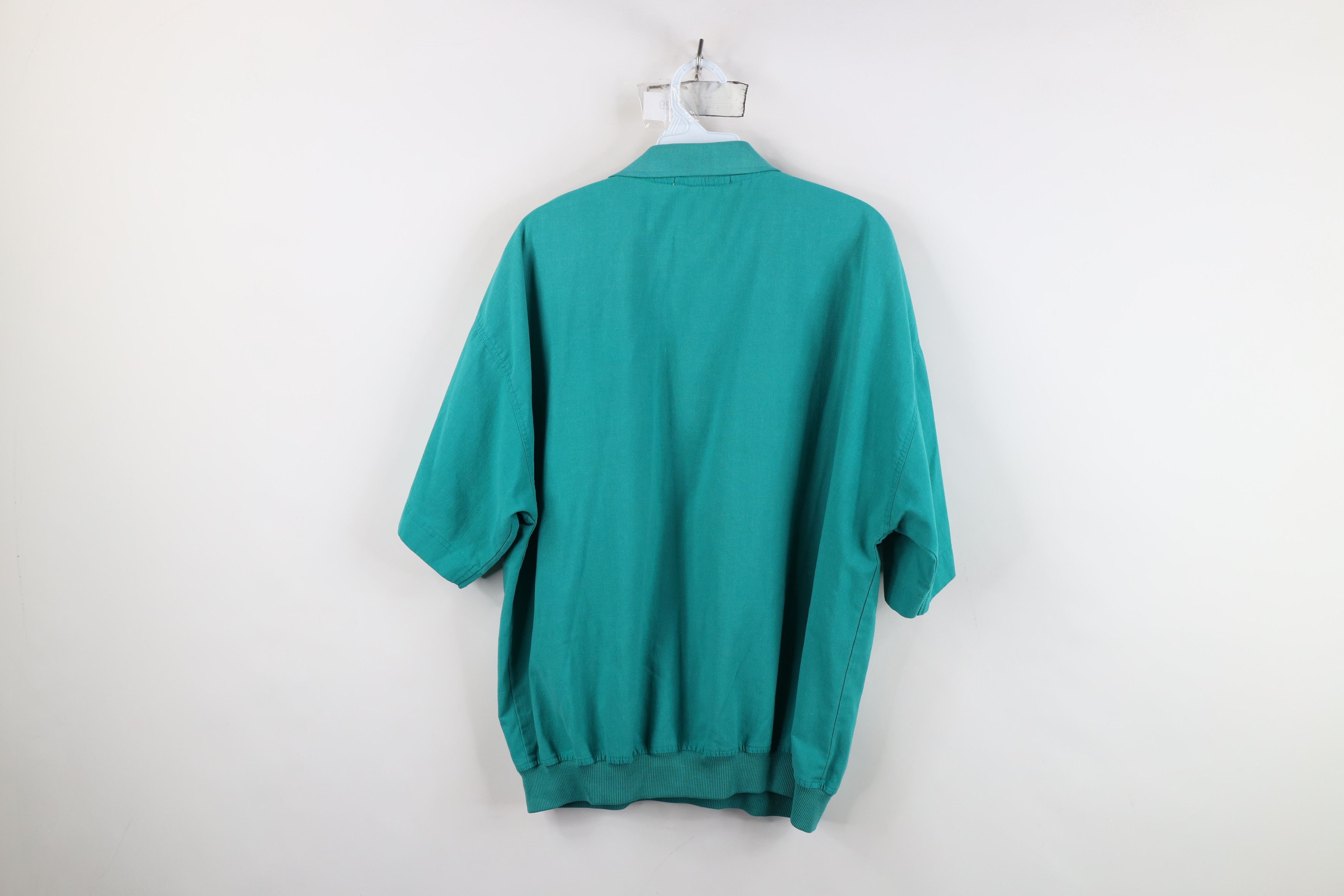 Oleg Cassini Vintage 70s 80s Oleg Cassini Spell Pullover Polo Shirt Teal Size US L / EU 52-54 / 3 - 12 Thumbnail