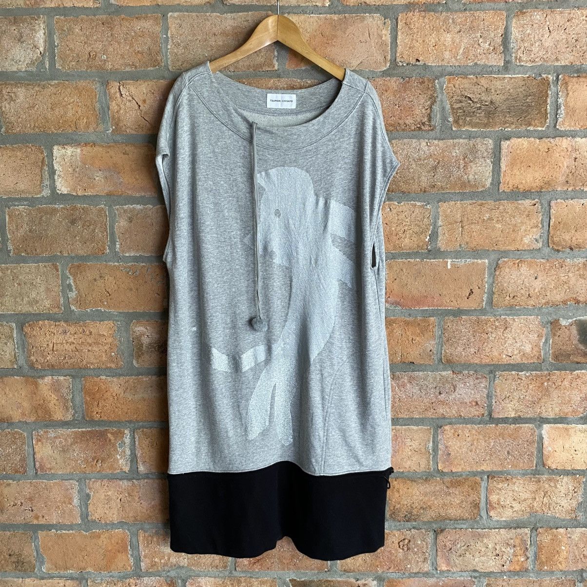 Tsumori Chisato Tsumori Chisato Grey Dog Print Tunic Dress Size XS / US 0-2 / IT 36-38 - 21 Thumbnail