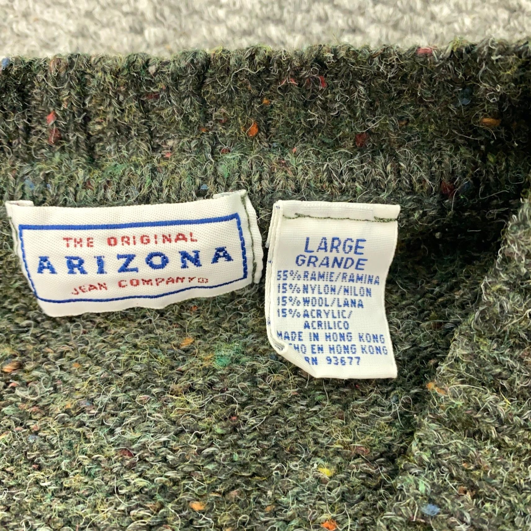 Vintage VINTAGE Arizona Sweater Mens Large Gray Striped V-Neck Long Sleeve Wool Blend Preppy Y2K Size US L / EU 52-54 / 3 - 5 Thumbnail