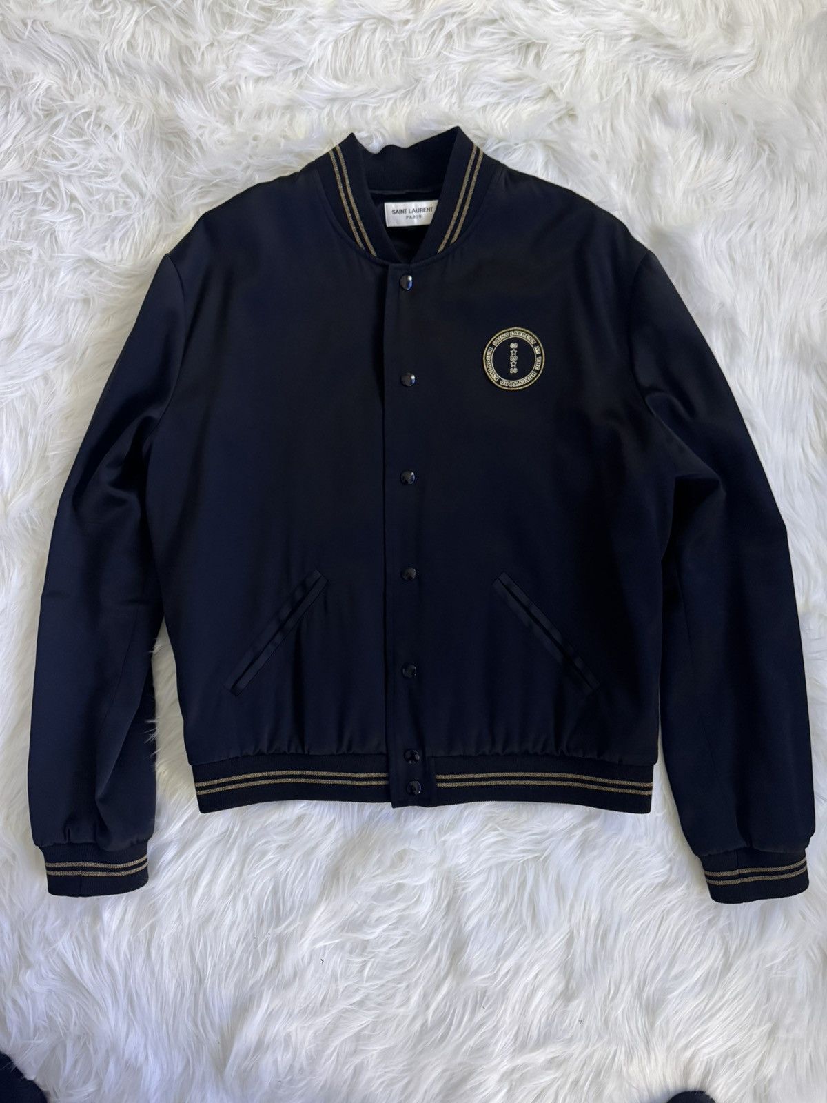 Saint Laurent Paris SAINT LAURENT PARIS PALLADIUM SHOW BOMBER JACKET Size US L / EU 52-54 / 3 - 3 Thumbnail