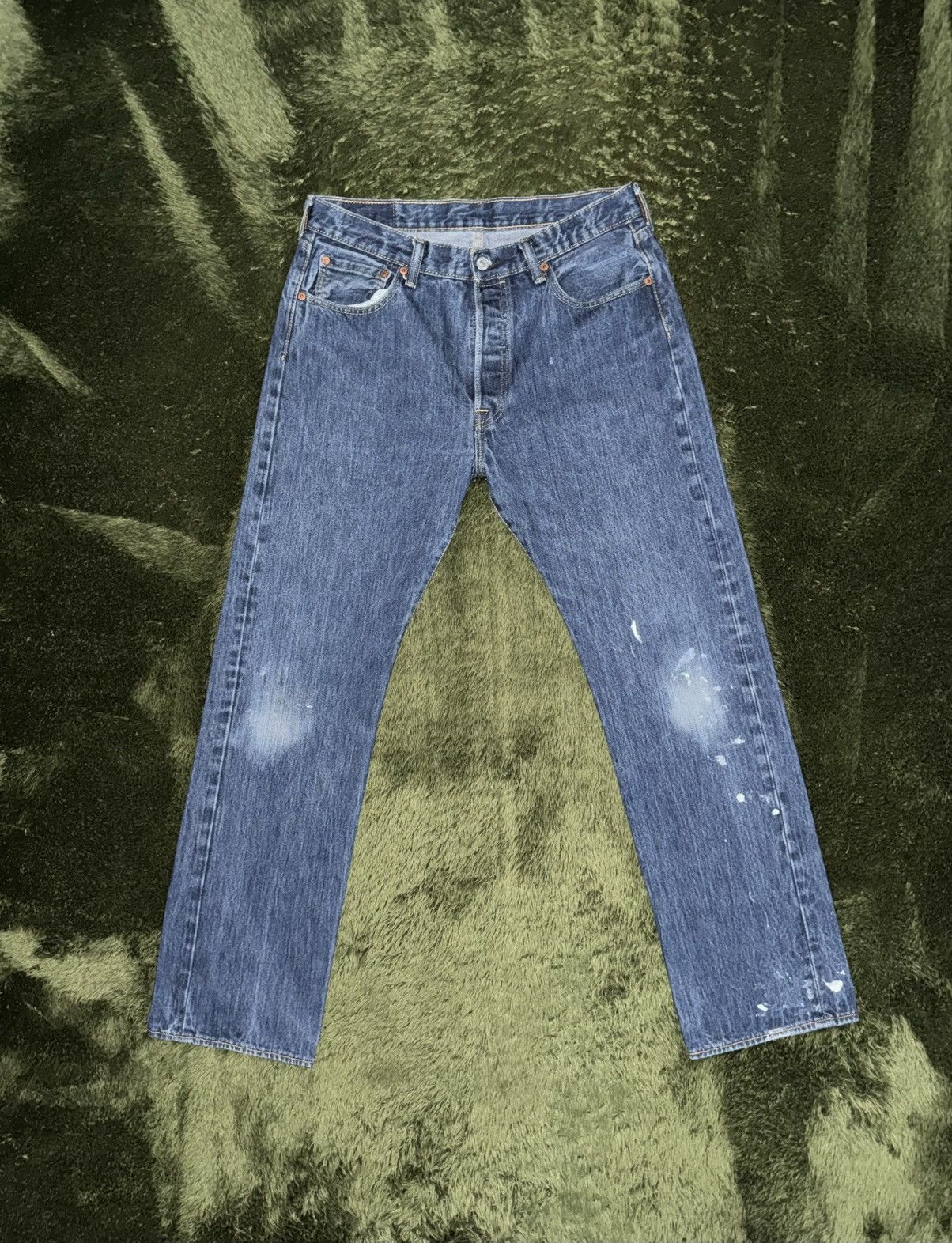 Levi's [W34/L32] Levi’s 501 Painted Washed Denim Pants Mid Indigo Size US 34 / EU 50 - 1 Thumbnail