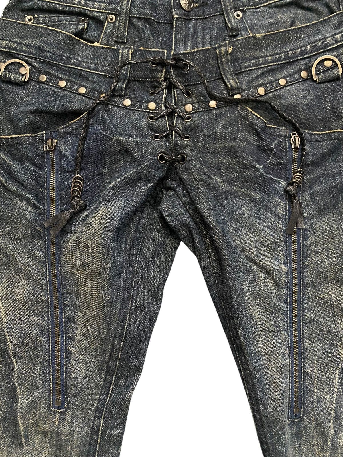 If Six Was Nine Midas Double Waist Lace Flared Denim Size US 30 / EU 46 - 5 Thumbnail