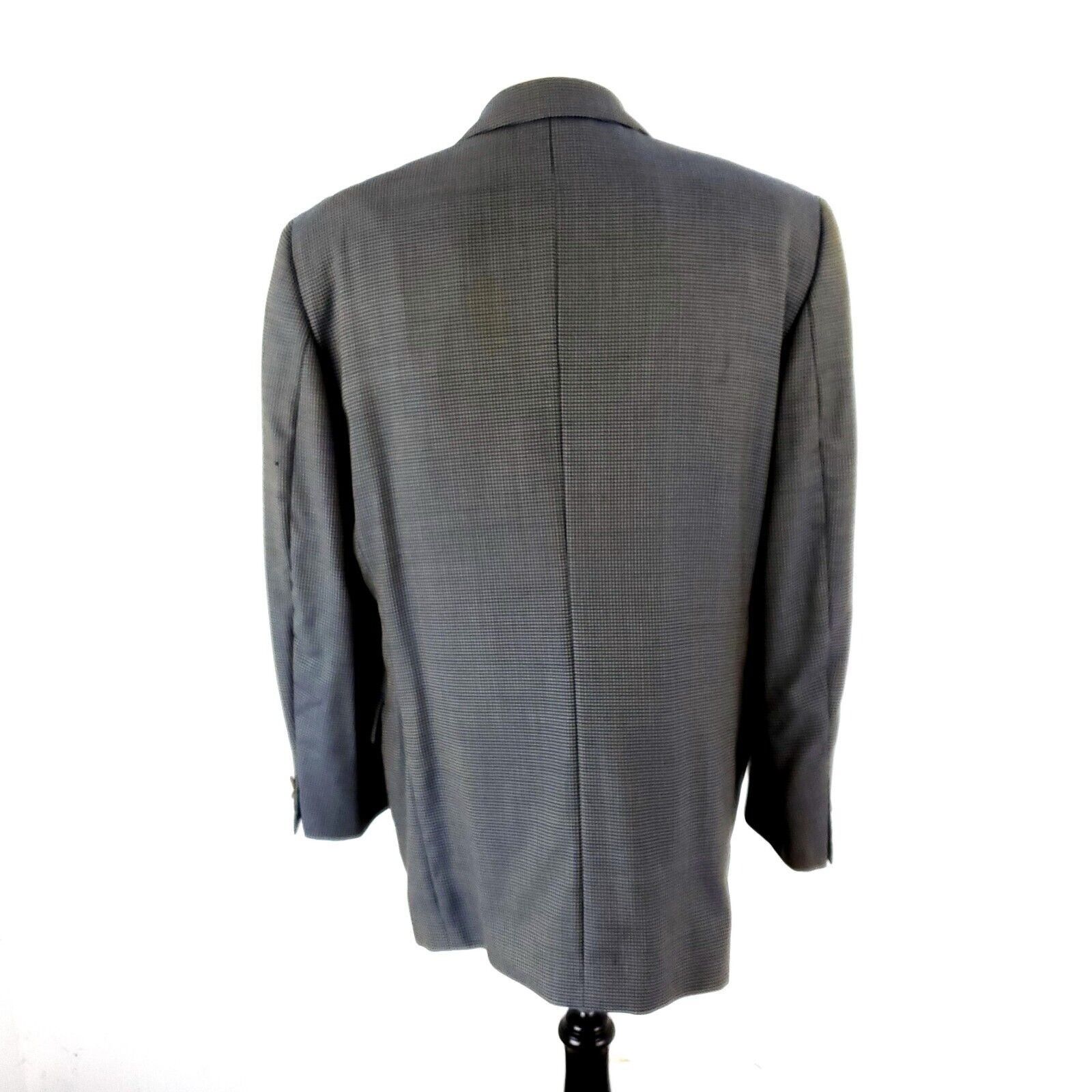 Jack Victor Jack Victor Lanzawood SPJ Wool 3 Button Sport Coat 42R Blue Size 42R - 5 Thumbnail