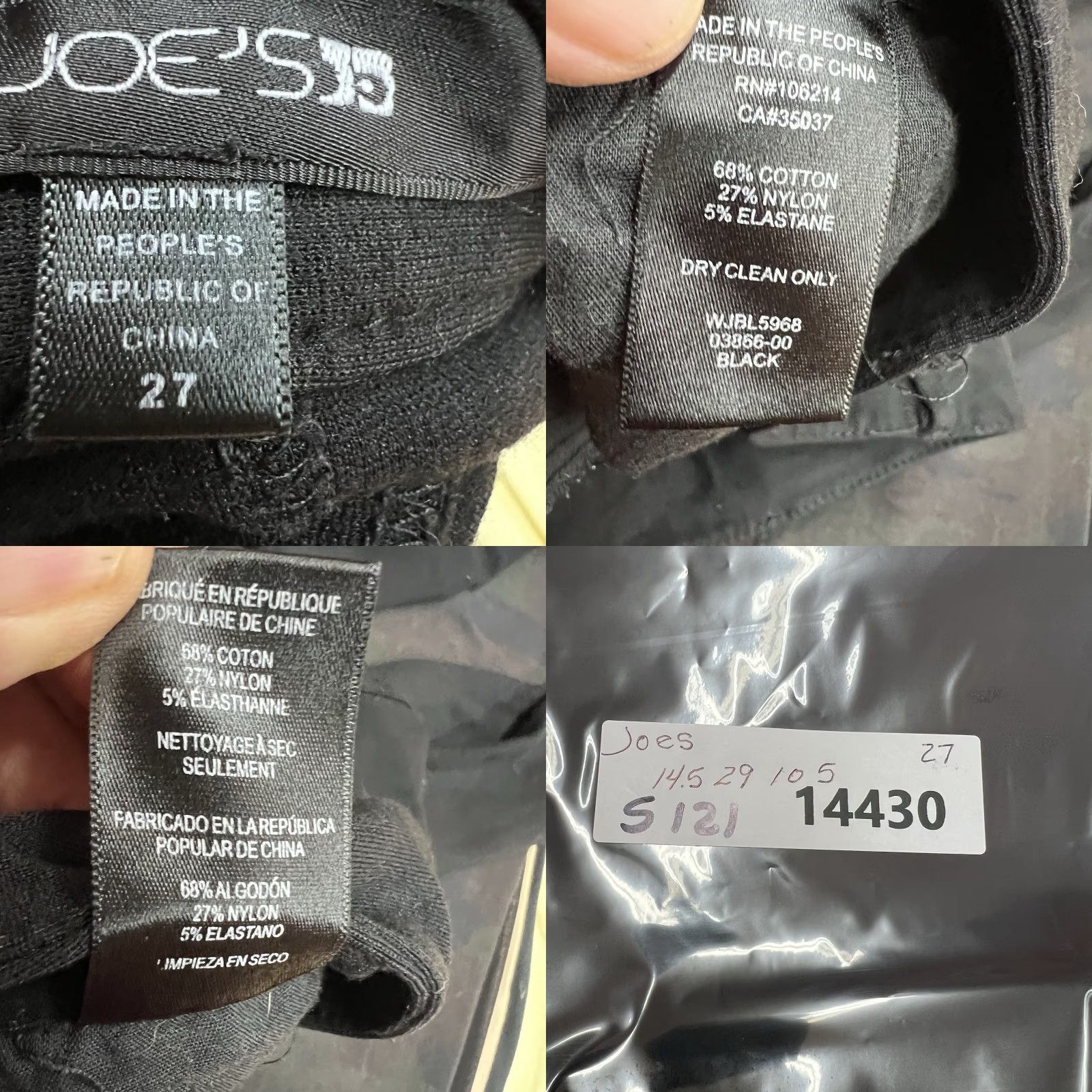 Vintage VINTAGE Joe's Jeans Skinny Ankle Jeans Women's Size 27 Black Stretch 29X29 Mid Rise Denim Size 27" / US 4 / IT 40 - 8 Thumbnail
