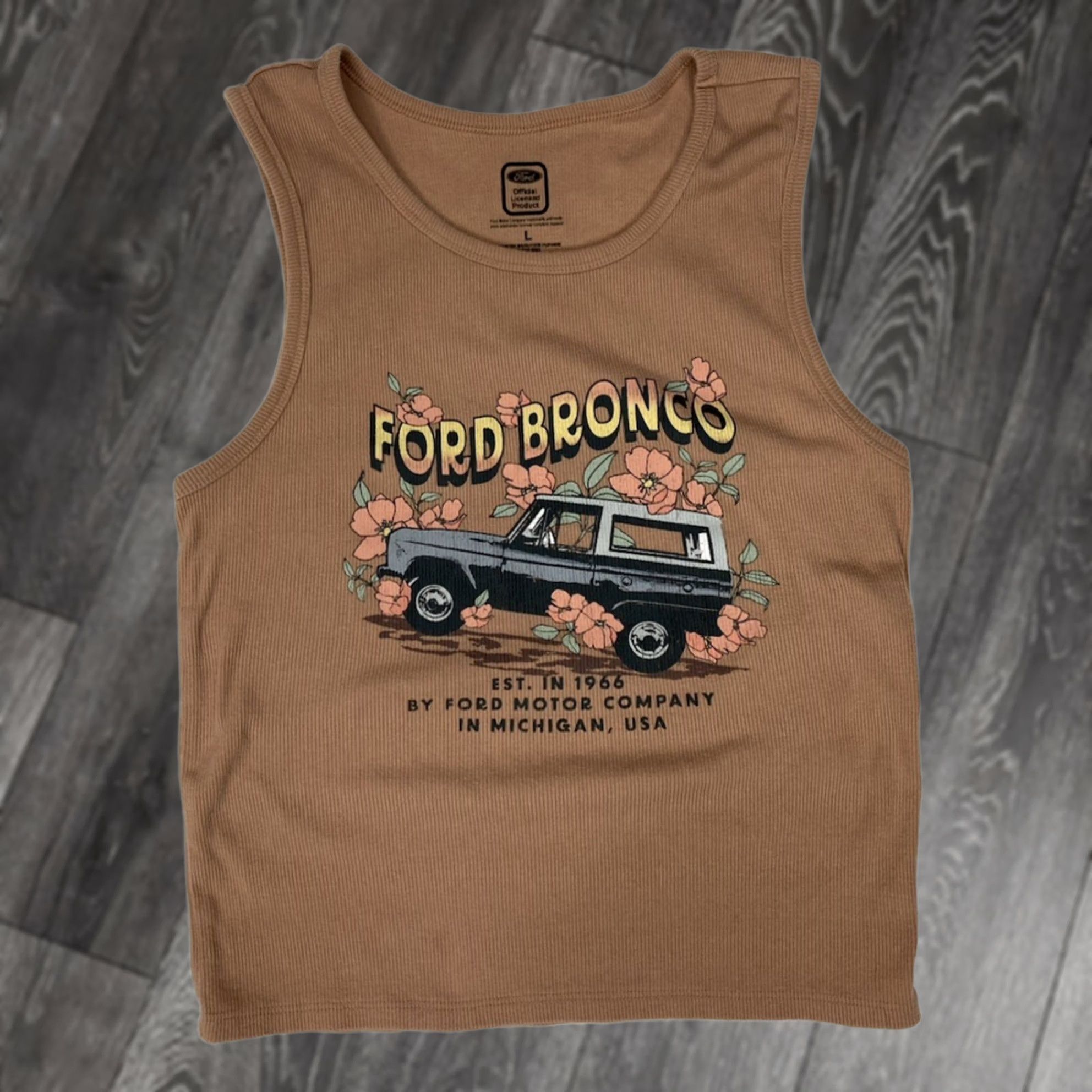 Ford Ford Shirt Womens L Brown Bronco Crop Tank Top Women Large Size L / US 10 / IT 46 - 1 Thumbnail