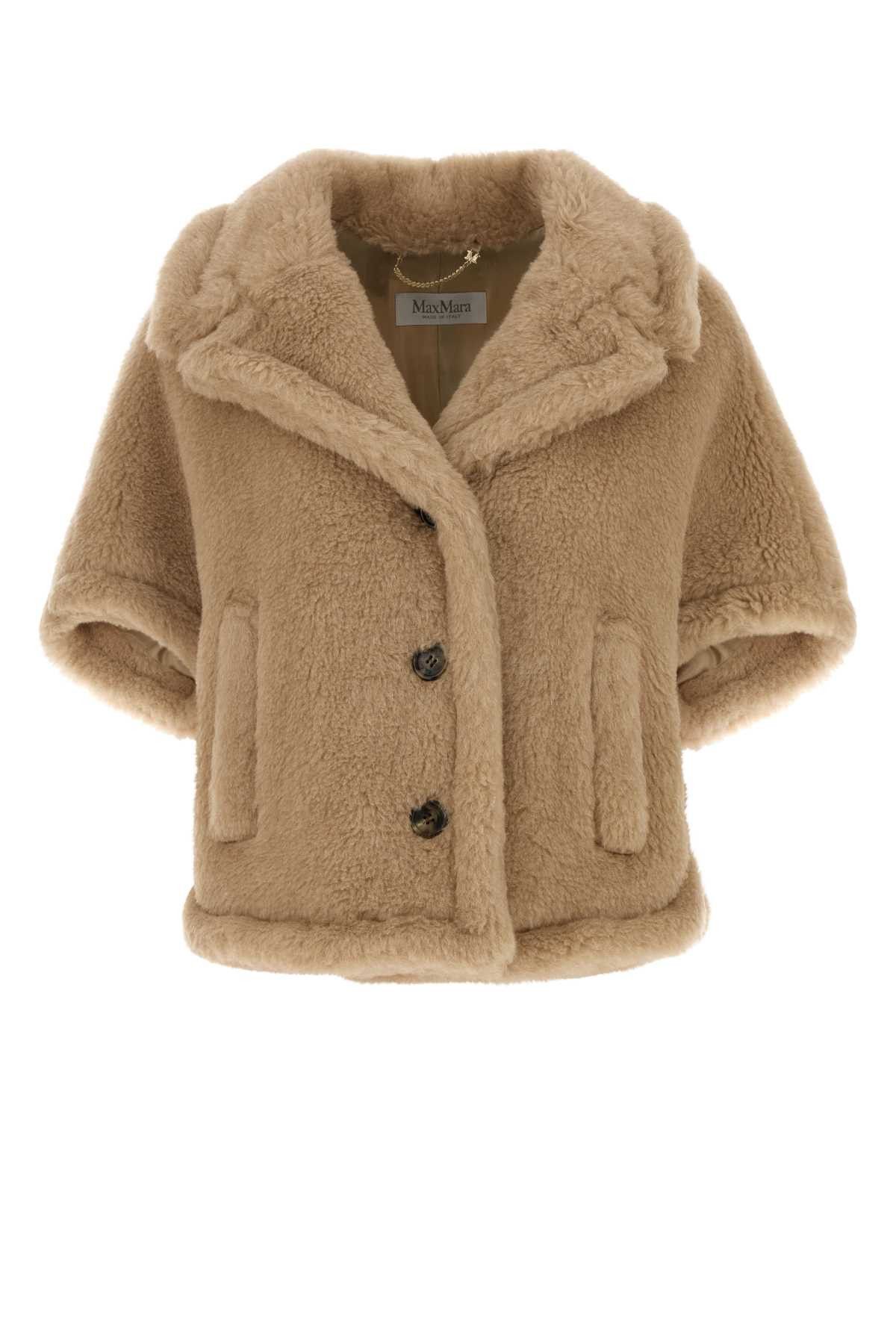 Max Mara Cappuccino Alpaca Blend Corvino4 Cape Size L / US 10 / IT 46 - 1 Thumbnail