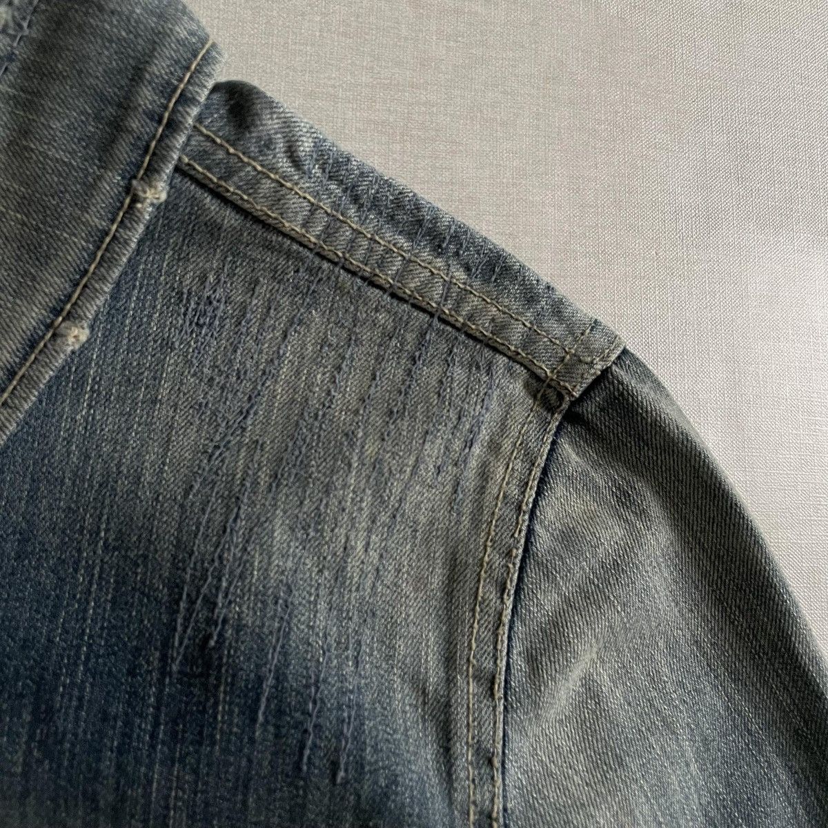 Attachment Attachment Stone Washed Distressed Denim Jacket Size US M / EU 48-50 / 2 - 8 Thumbnail