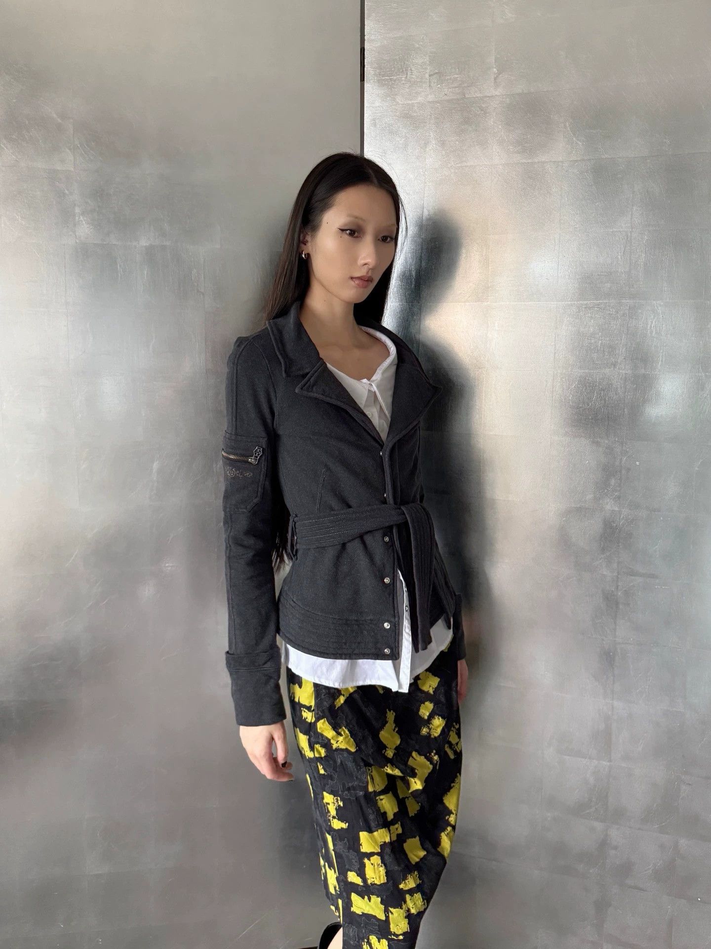 Diesel Diesel Vintage Tie-Lapel Stretch Bodycon L/S Top S Size S / US 4 / IT 40 - 3 Thumbnail