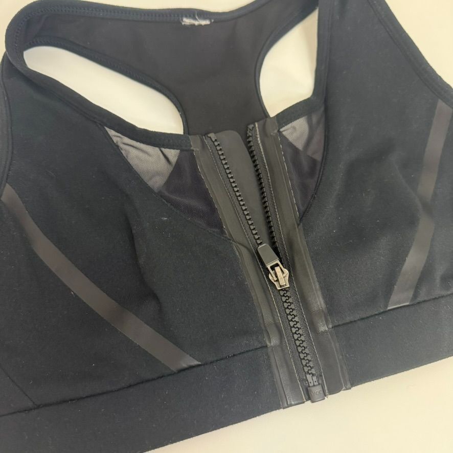 Fabletics Fabletics XS Black Sports Bra Front Zipper & Racerback Size ONE SIZE - 8 Thumbnail