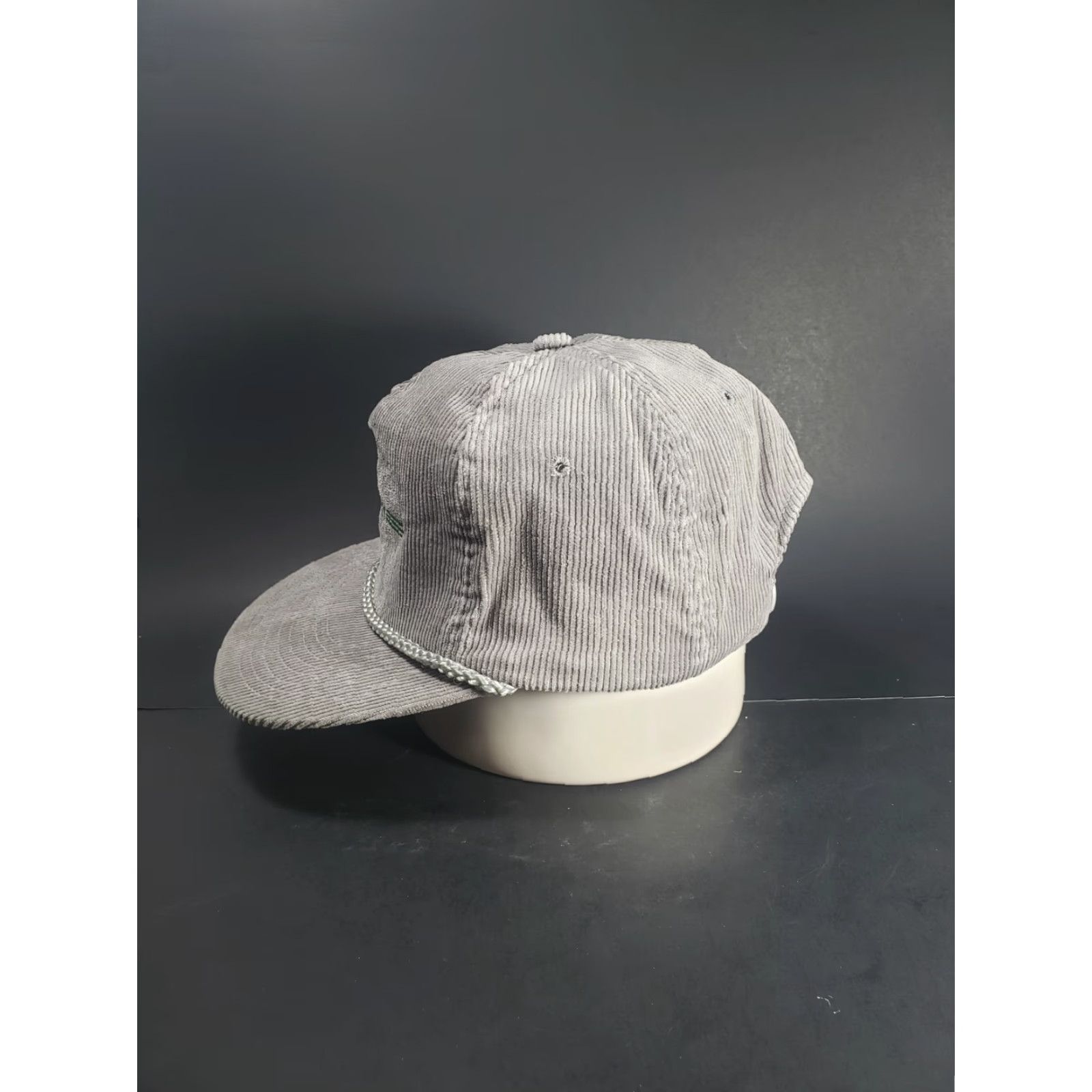 Vintage VINTAGE Crary Industries Cat Hat Corduroy Trucker N Dakota Ag Farm Snapback Cap Gray Cotton Size ONE SIZE - 3 Thumbnail