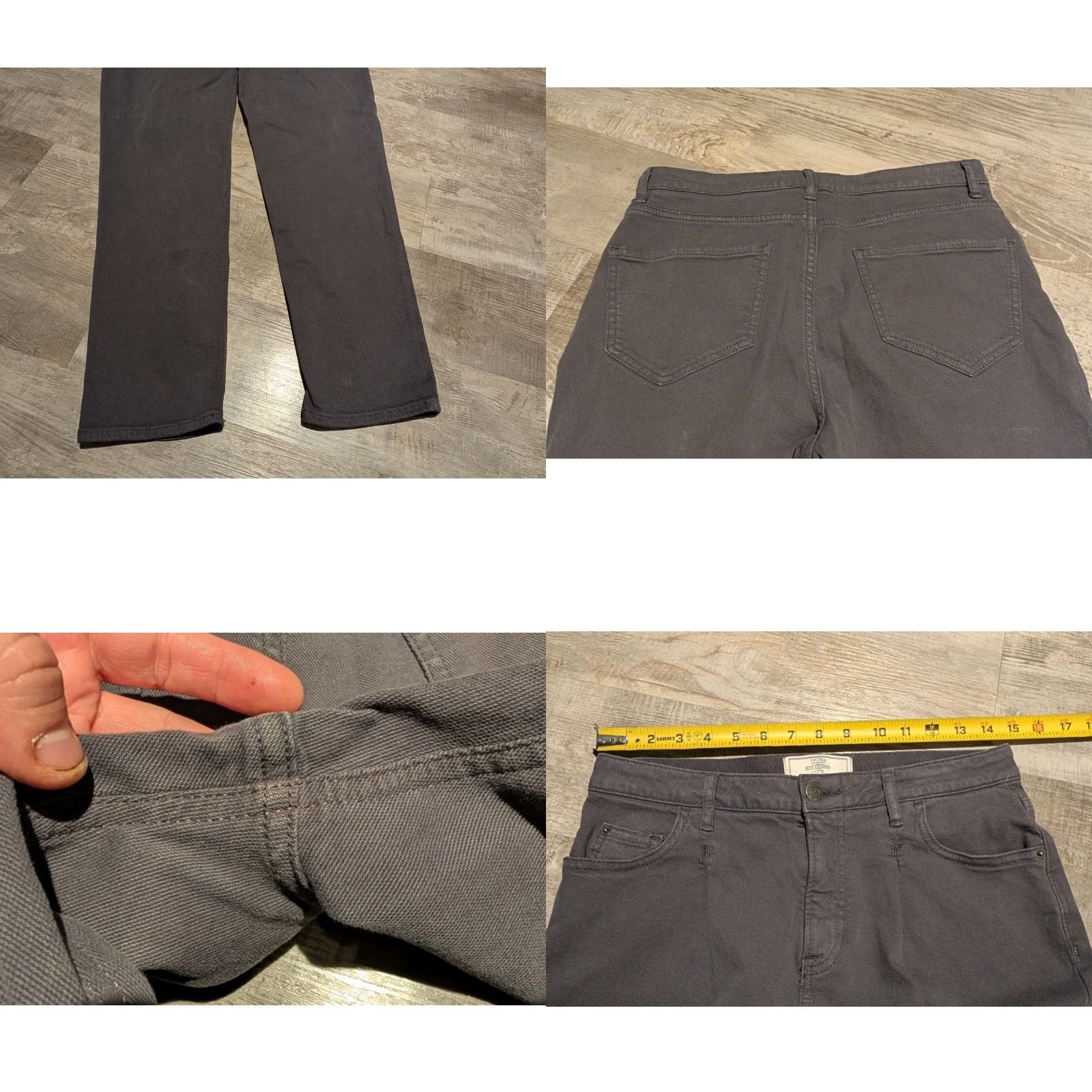 FatFace Fat Face Women’s Gray Canvas Stretch Jeans Sz 4 US / 8 UK Jeans Slim High Rise 5-Pocket City UK Recycled? (No extra) Size 27" / US 4 / IT 40 - 9 Thumbnail