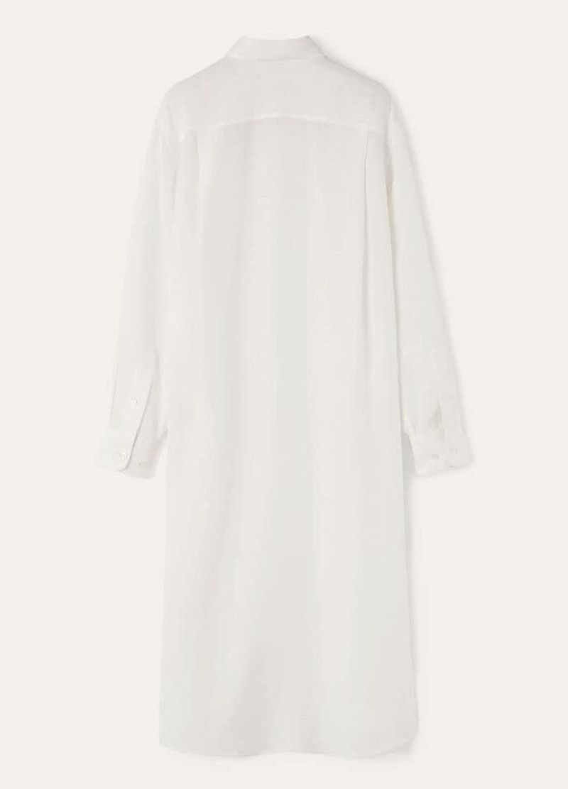 Loro Piana o1srvl11e0526 FAP3840 Lora Dress in White Size L / US 10 / IT 46 - 6 Thumbnail
