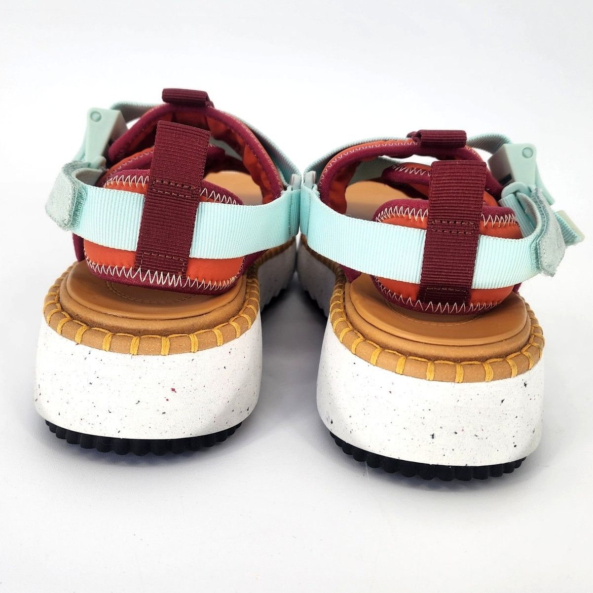Chloe Chloé Lilli Multi-Strap Platform Sandals Orange/Teal EU 38 Size US 8 / IT 38 - 8 Thumbnail