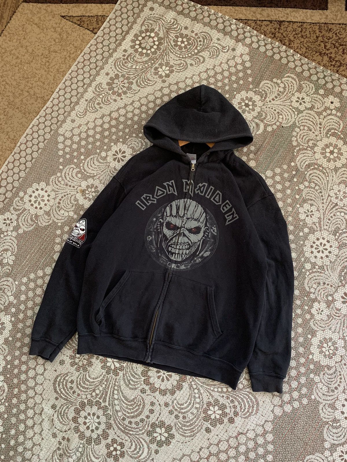 Iron maiden vintage zip hoodie
