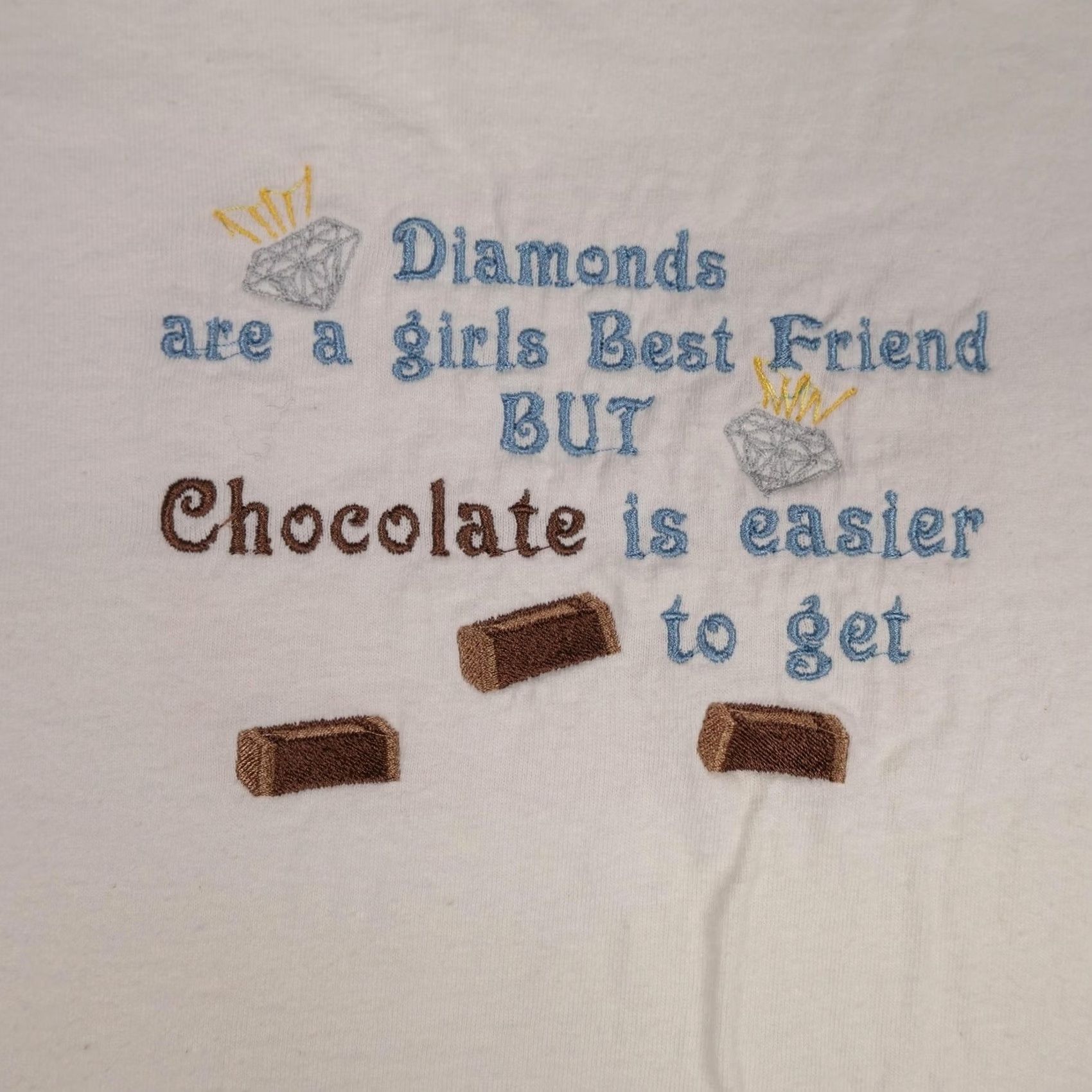 Hanes VINTAGE Hanes Shirt Womens XL White Chocolate Diamonds Funny Graphic Tee 90s Size XL / US 12-14 / IT 48-50 - 5 Thumbnail
