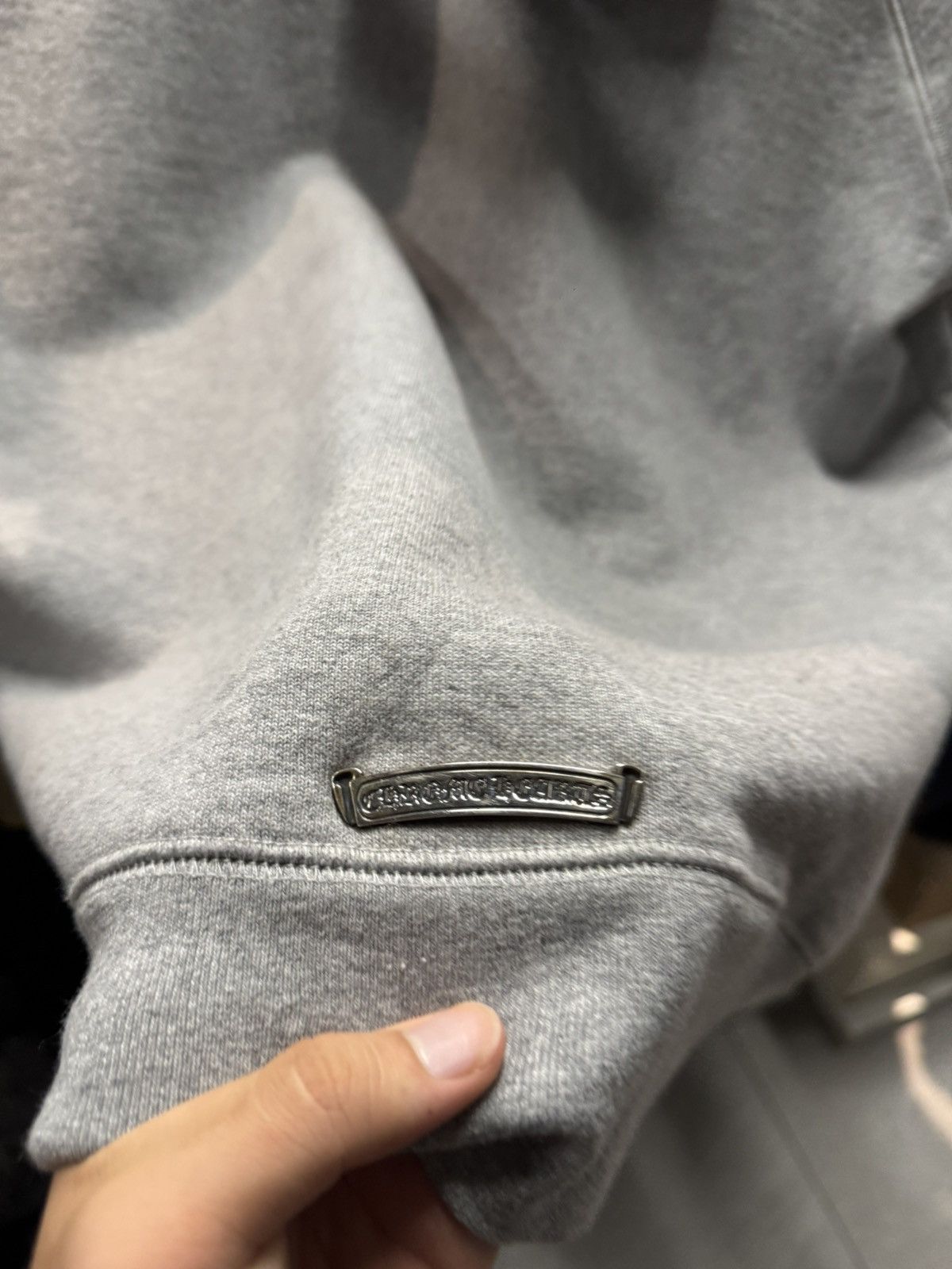 Chrome Hearts Chrome Hearts Grey Cross patch Hoodie with silver studs Size L / US 10 / IT 46 - 5 Thumbnail