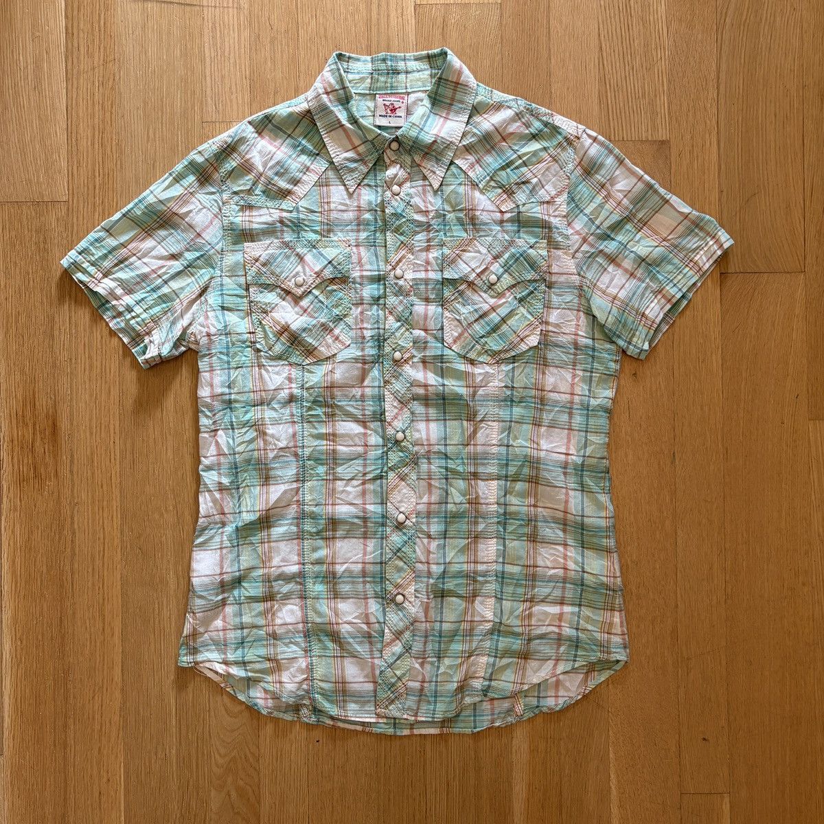 True Religion VINTAGE True Religion Green and White Plaid Button Up Size US L / EU 52-54 / 3 - 1 Thumbnail