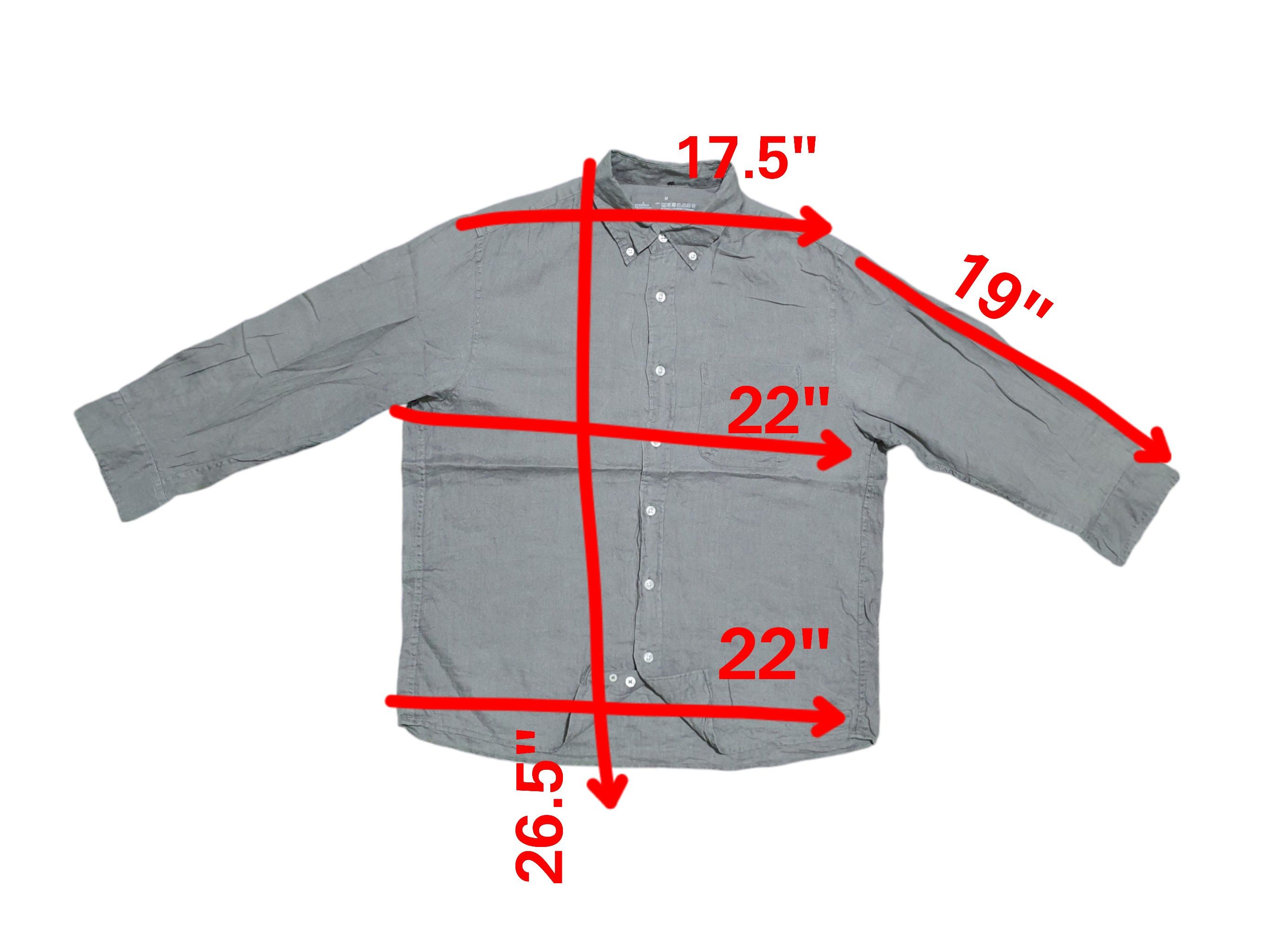 Japanese Brand × Muji MUJI 22/26.5 COOL THIN MATERIAL 3 QUARETR SLEEVE SHIRT Size US M / EU 48-50 / 2 - 8 Thumbnail