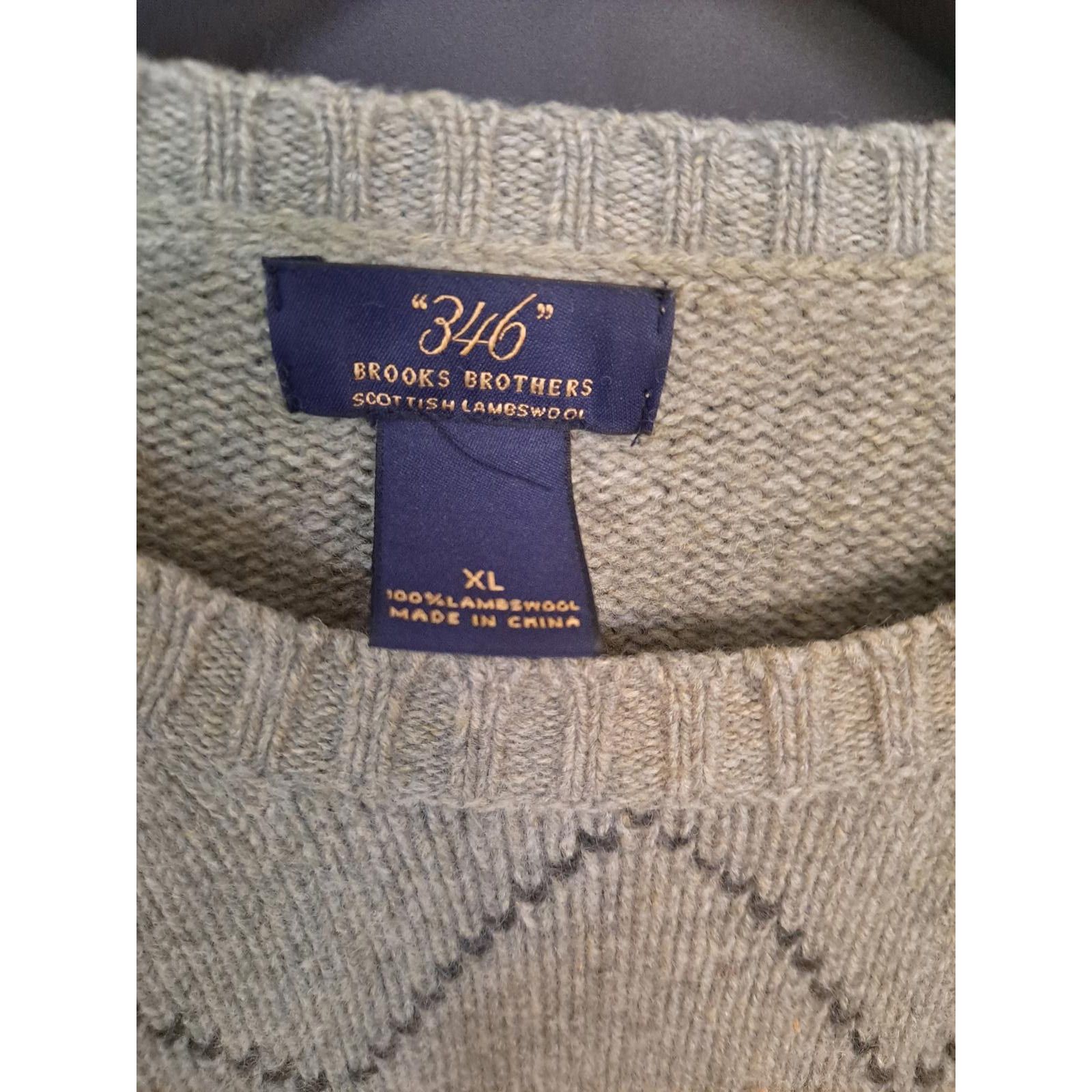 Brooks Brothers Brooks Brothers Light Green Diamond Design Sweater Size XL Size US XL / EU 56 / 4 - 3 Thumbnail