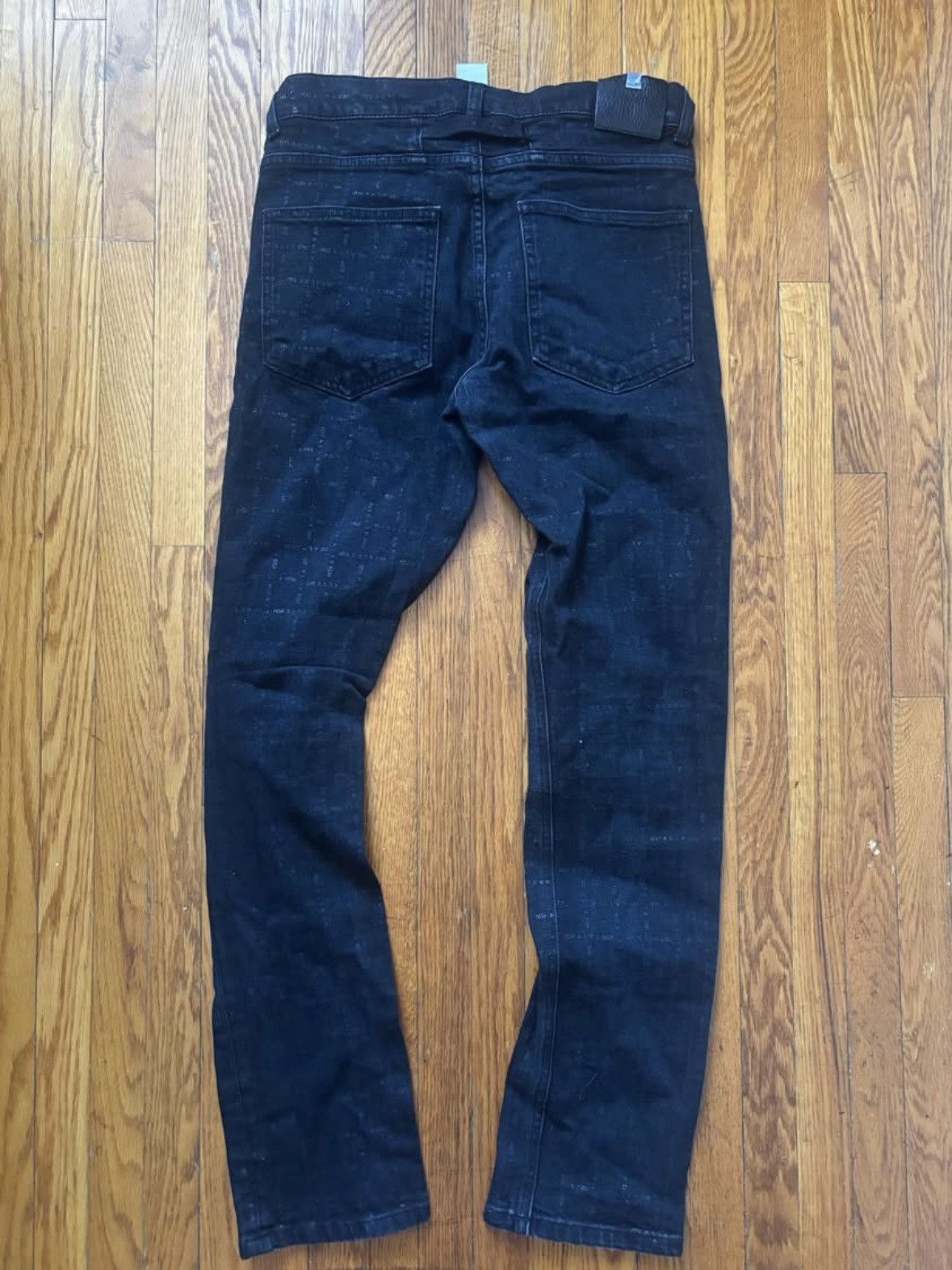 1017 ALYX 9SM Logo Print High Rise Straight Leg Black Jeans Size 28" / US 6 / IT 42 - 3 Thumbnail