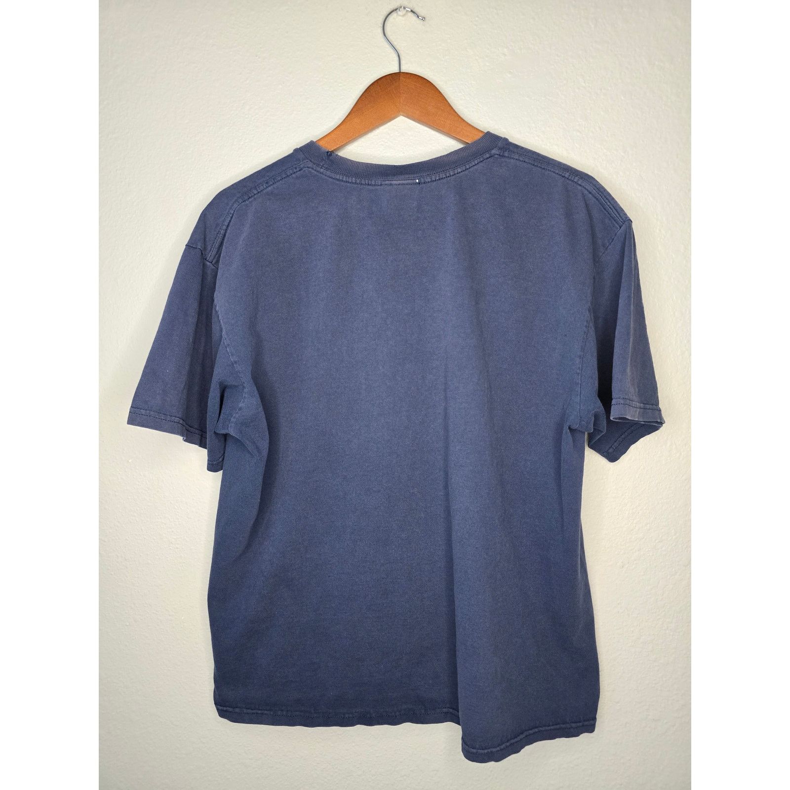 Nike × Vintage Vintage Nike Shirt Y2K Distressed Mini Swoosh Blue Large Tee Size US L / EU 52-54 / 3 - 7 Thumbnail