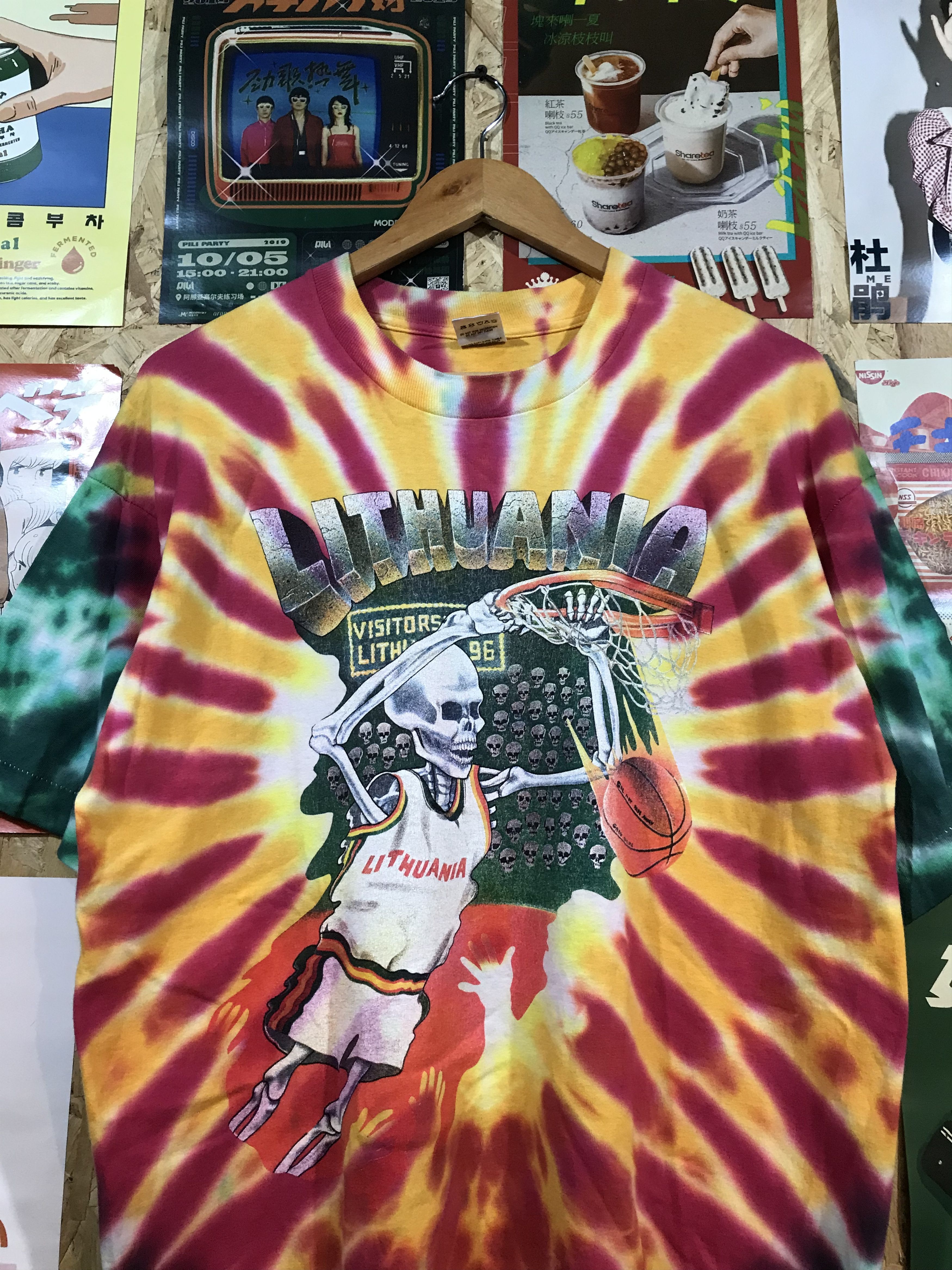 Fruit Of The Loom Vintage Lithuania Fruit Of The Loom Tye Dye Tee Size US L / EU 52-54 / 3 - 2 Thumbnail