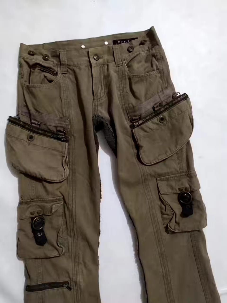 Japanese Brand Rare!! Fuga Cargo Pant Multi Pocket Dirty Detachable pocket Size US 28 / EU 44 - 2 Thumbnail