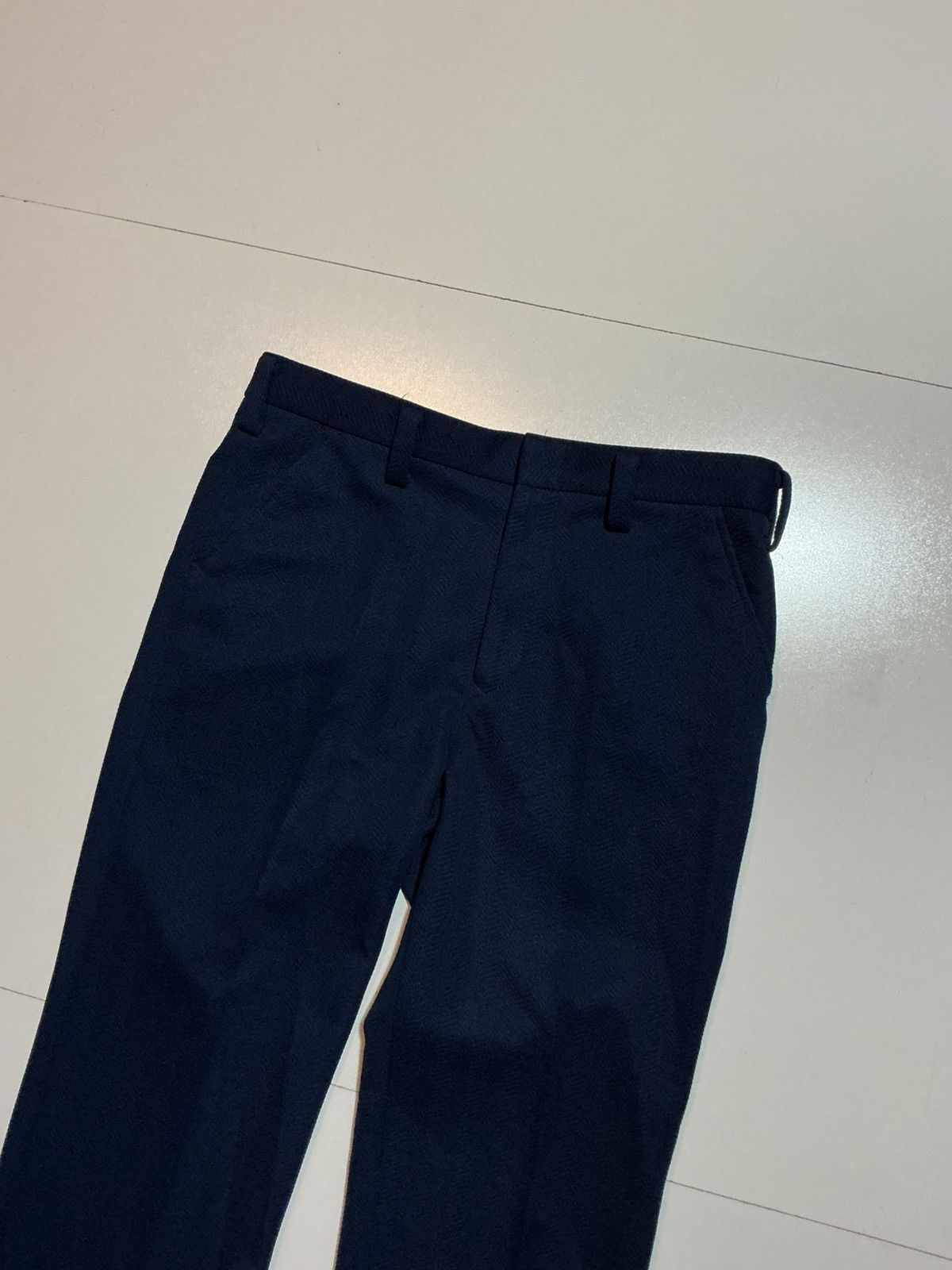 Vintage Vintage 70s Blue Textured Polyester Flare Disco Dress Pants Size US 32 / EU 48 - 4 Thumbnail
