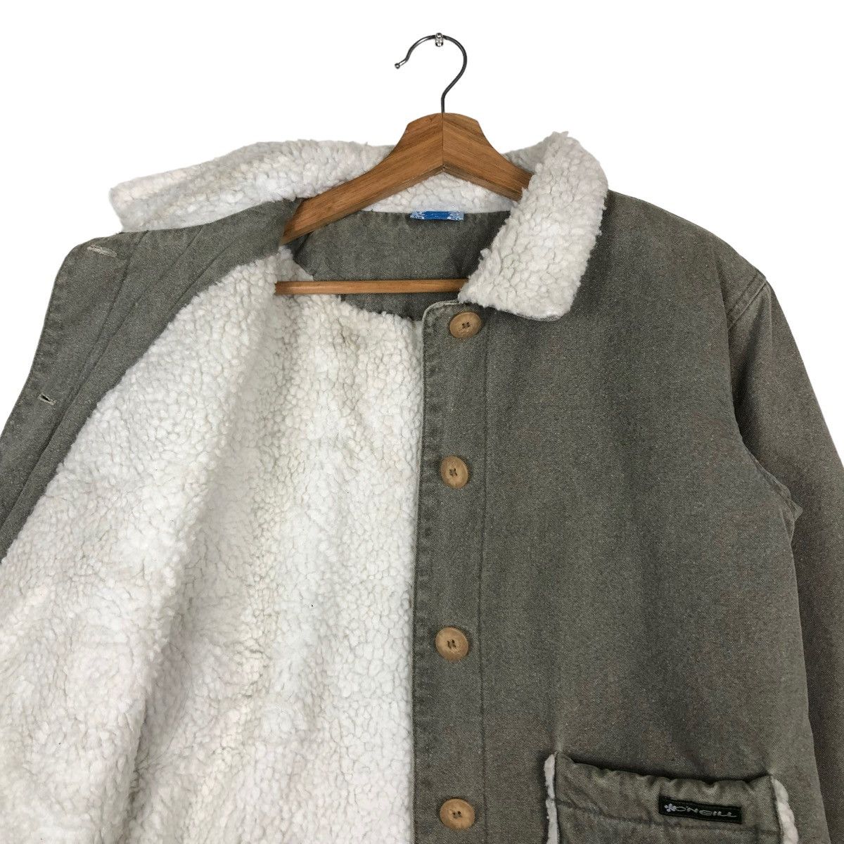 Japanese Brand 🔥VINTAGE CHORE JACKET WORK ONEILL SHEARLING LINING Size US L / EU 52-54 / 3 - 11 Thumbnail