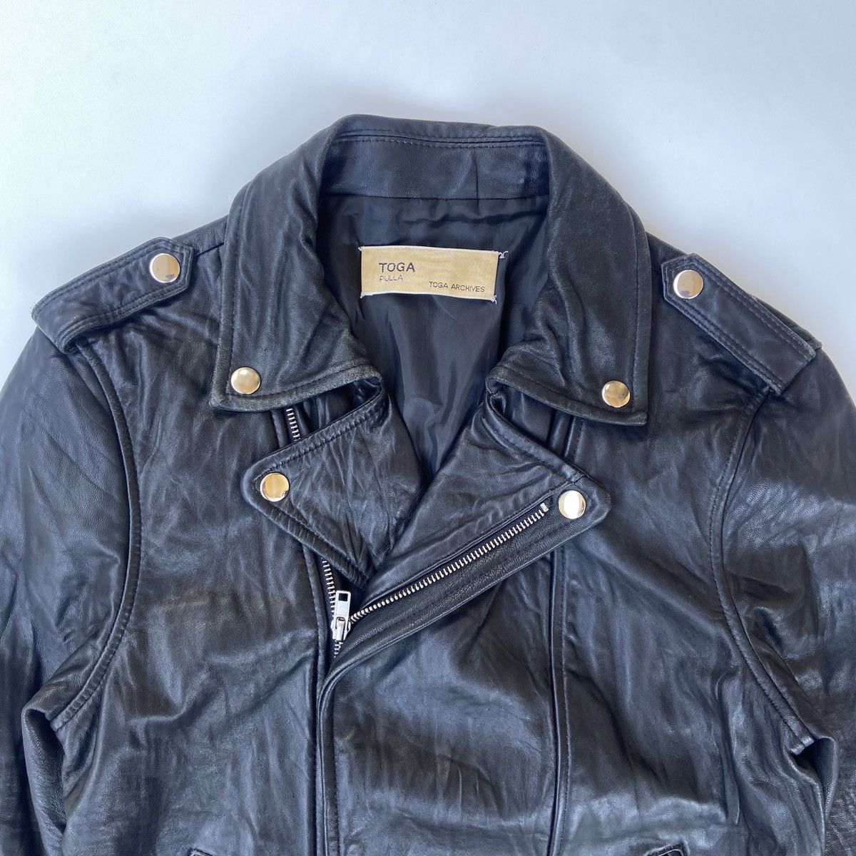 Other Toga Pulla Toga Archives Biker Leather Jacket Size XL / US 12-14 / IT 48-50 - 6 Thumbnail