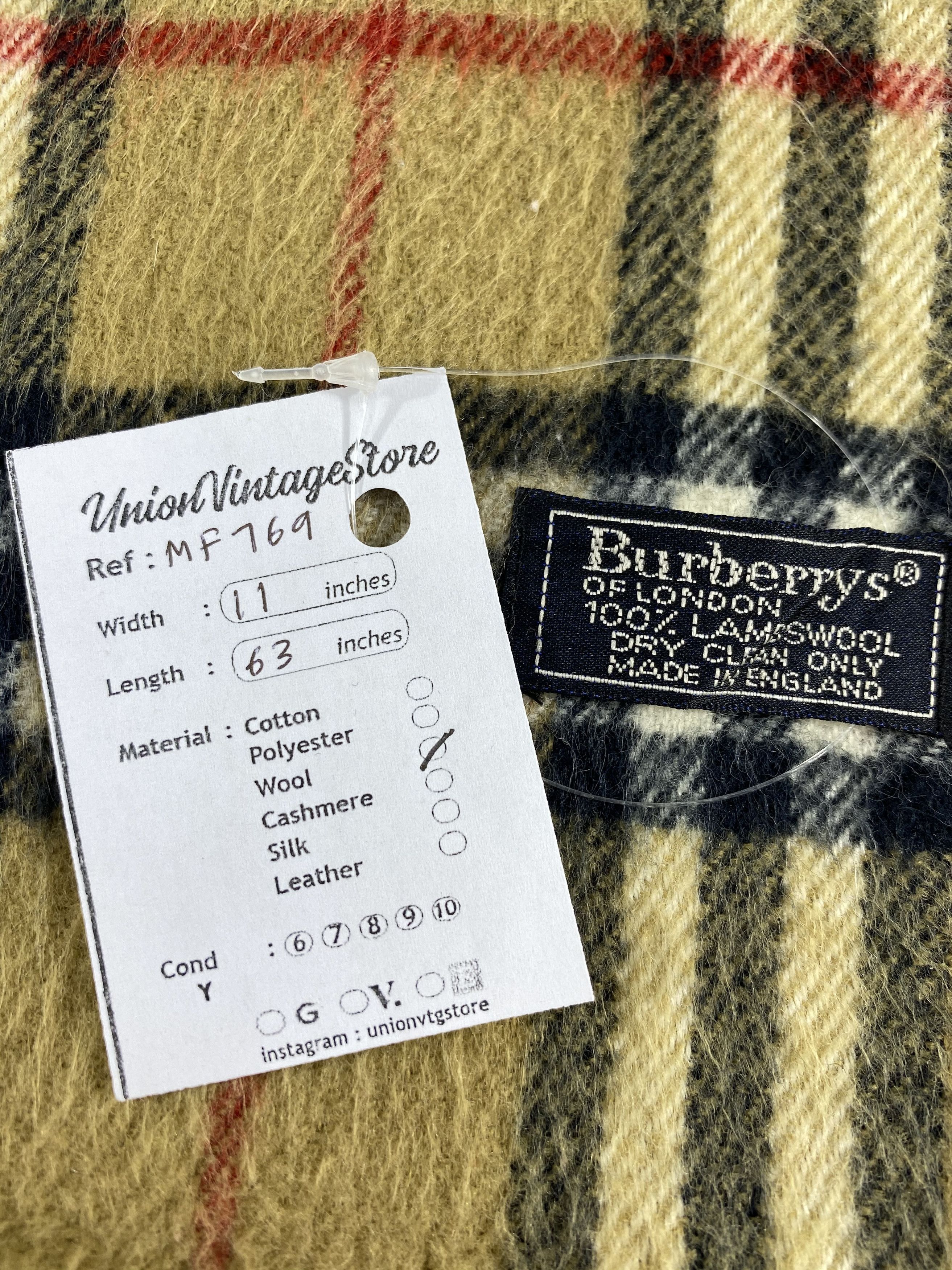 Burberry Vintage Burberry Scarf/Muffler/Neckwear MF769 Size ONE SIZE - 4 Thumbnail