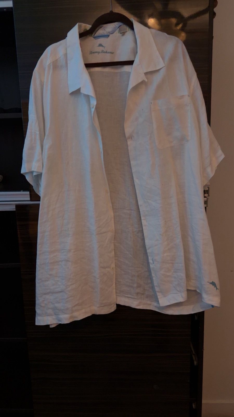 Tommy Bahama Tommy Bahama Linen Camp Shirt White 3XL Relaxed Fit Size US XXL / EU 58 / 5 - 1 Thumbnail