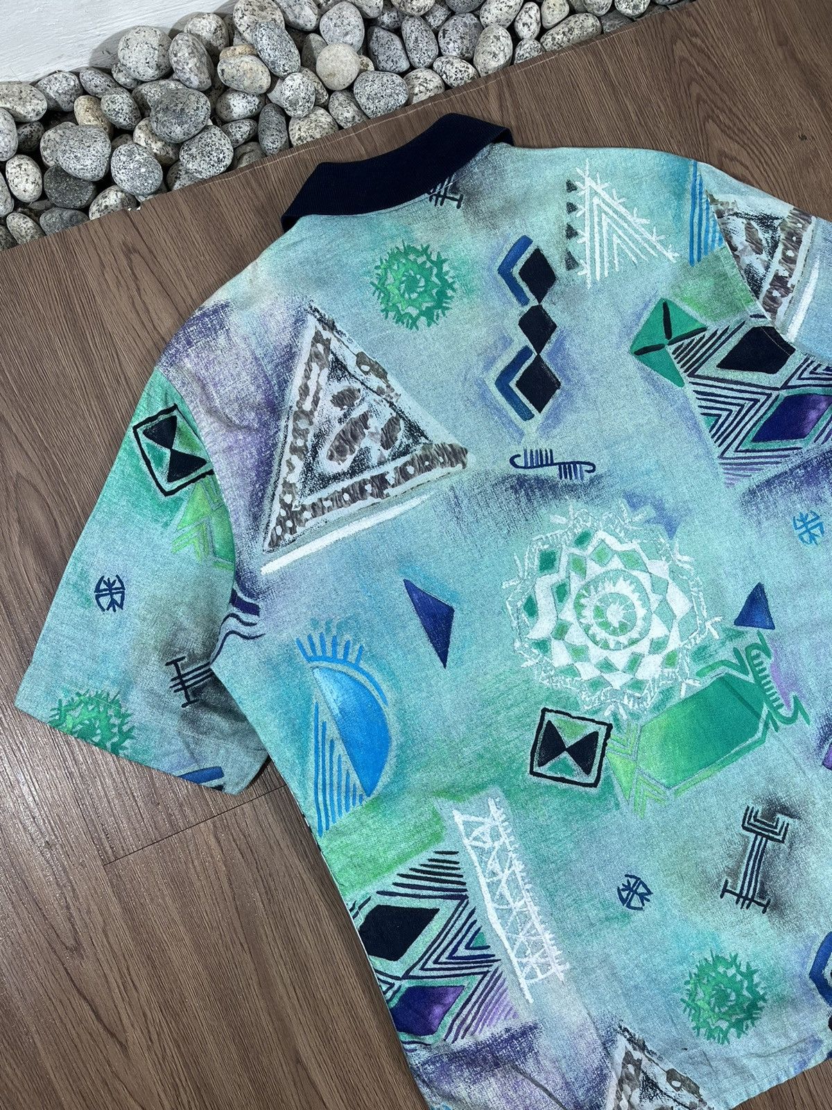 Givenchy Gentleman Givenchy Half Button Polo Shirt – Abstract Pattern Size US XL / EU 56 / 4 - 6 Thumbnail