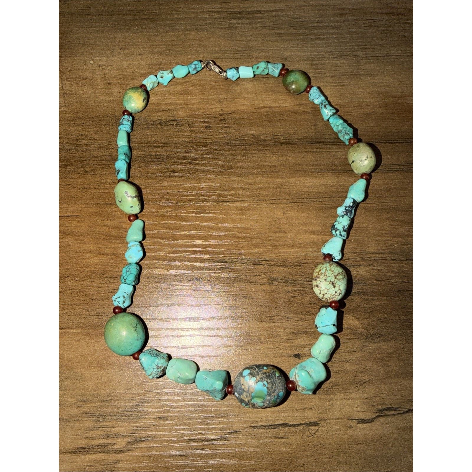 Other Genuine Turquoise Silver Necklace Handmade Southwest Native Size ONE SIZE - 8 Thumbnail
