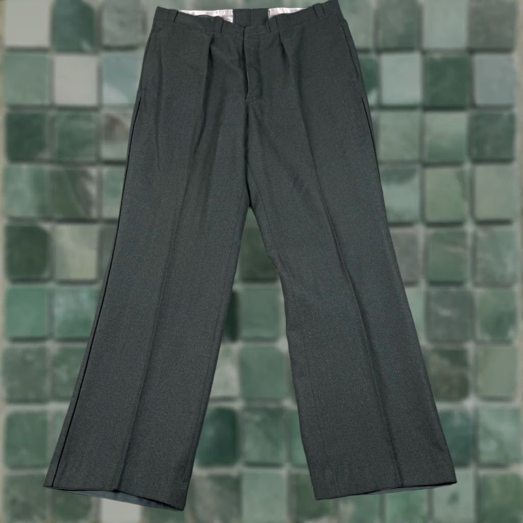 Vintage VINTAGE German Army Military Wool Blend Workwear Pants Trouser 35x31 Men Gray Wool Blend Size US 35 - 1 Thumbnail