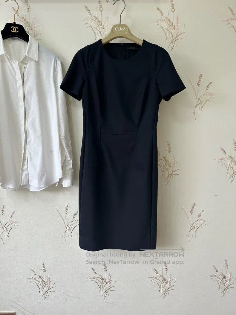 The Row The row Dark blue cotton dress Size S / US 4 / IT 40 - 2 Thumbnail