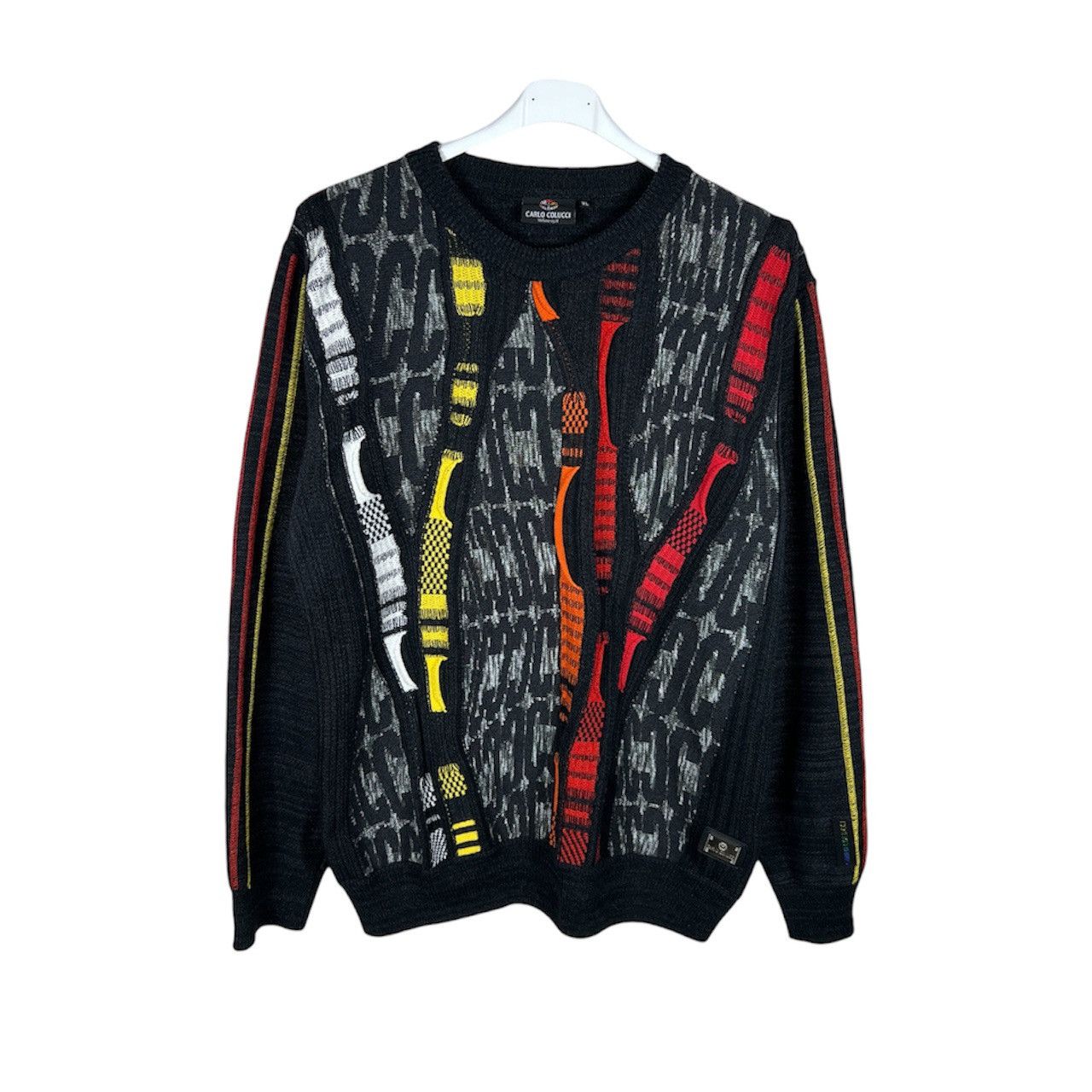 Carlo Colucci Vintage Carlo Colucci coogi 3D patterned monogram sweater Size US XL / EU 56 / 4 - 1 Thumbnail